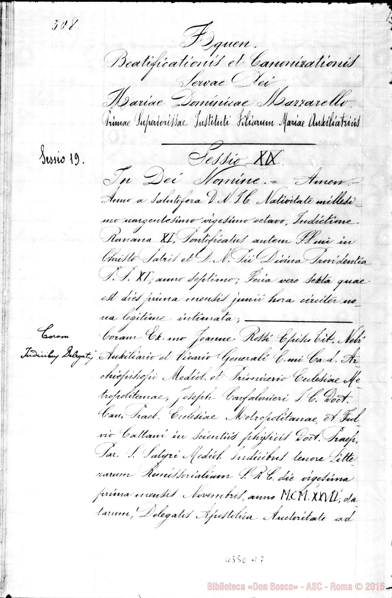 Fotogramma A 7 — In Curia Ecclesiastica Mediolanensi: super miraculo (1934)