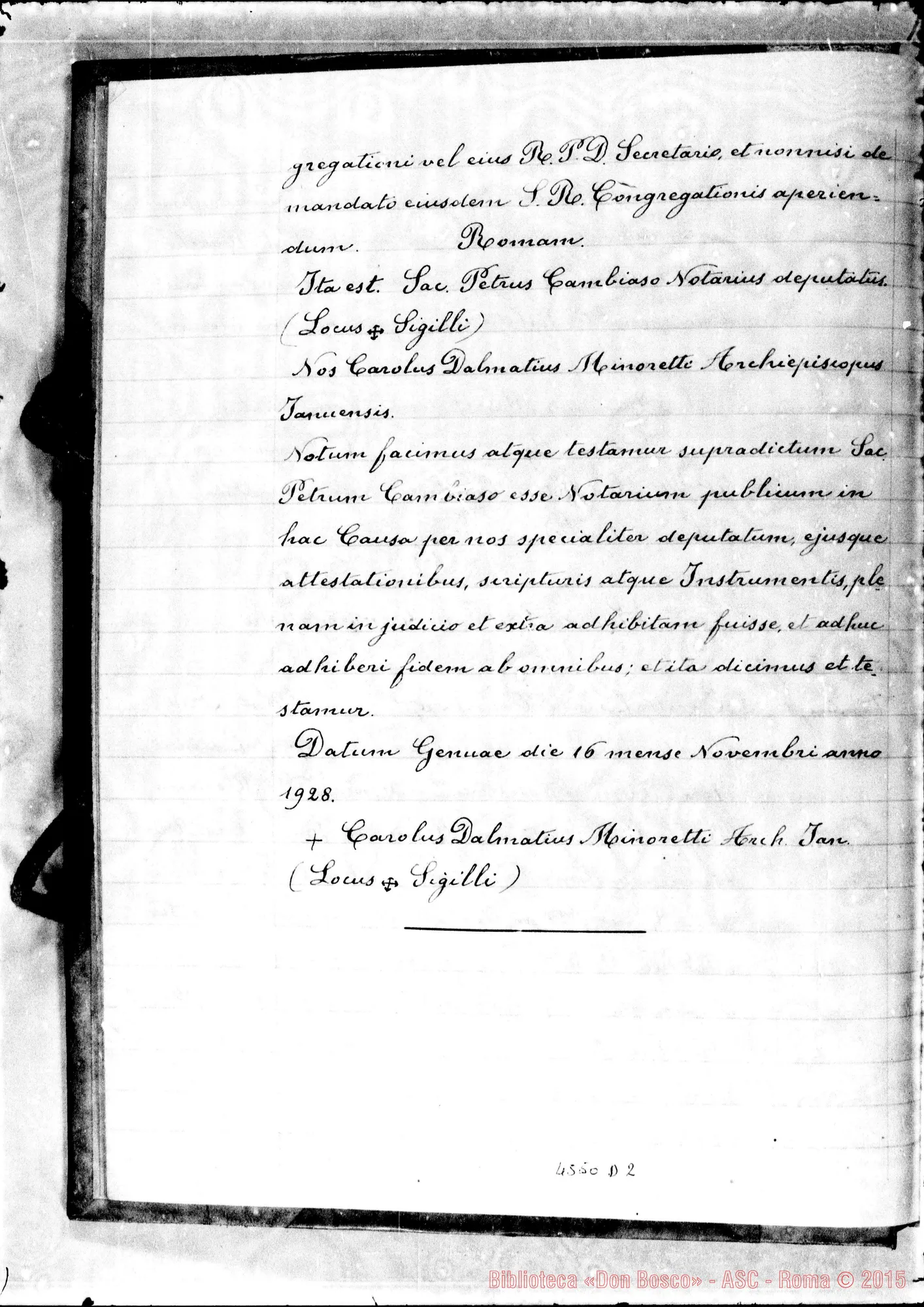 Fotogramma D 2 — In Curia Ecclesiastica Jannensi: super miraculo (1935)