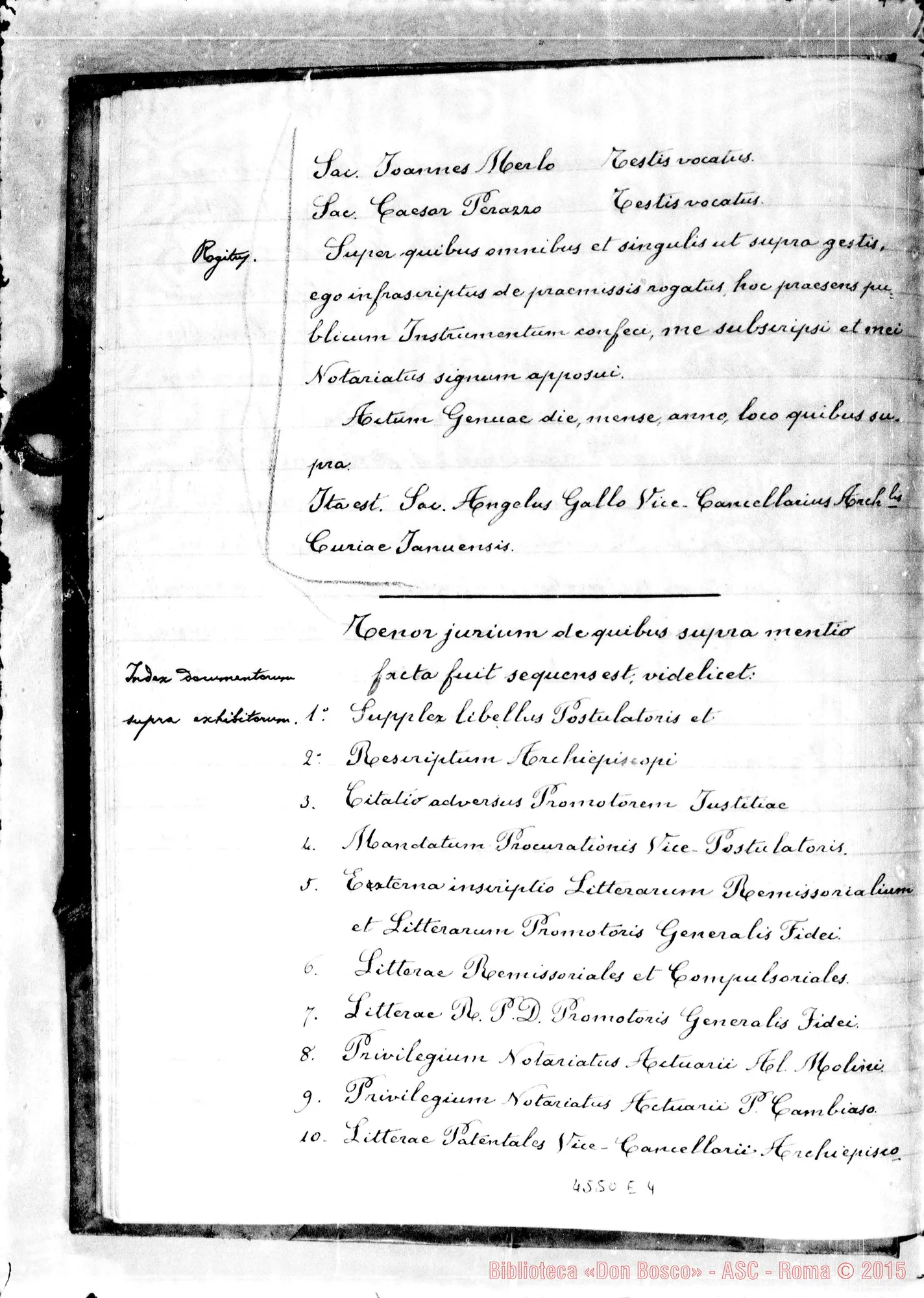Fotogramma E 4 — In Curia Ecclesiastica Jannensi: super miraculo (1935)