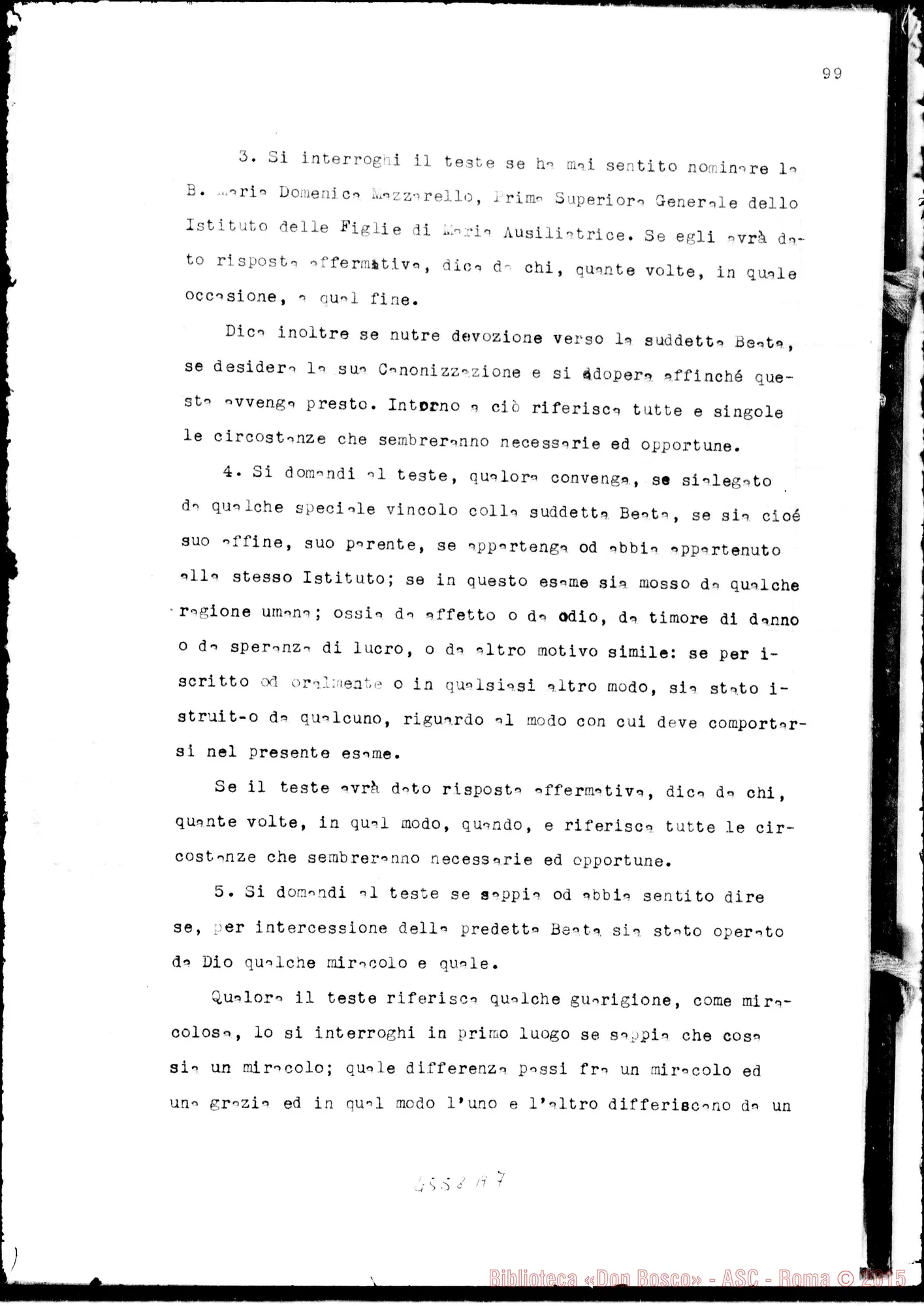 Fotogramma A 7 — In Curia Ecclesiastica Bugellae: super miraculo (1942)