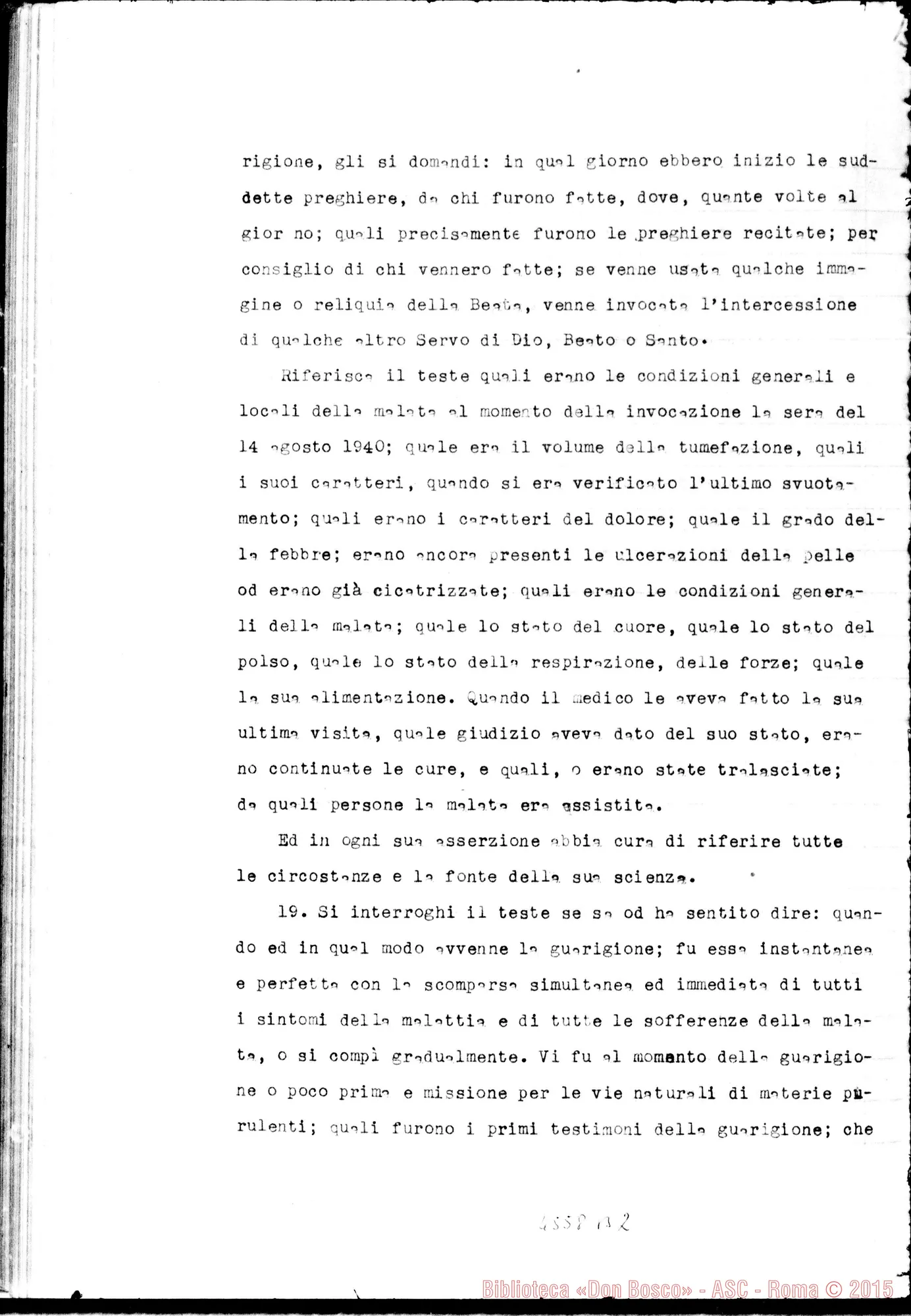 Fotogramma B 2 — In Curia Ecclesiastica Bugellae: super miraculo (1942)