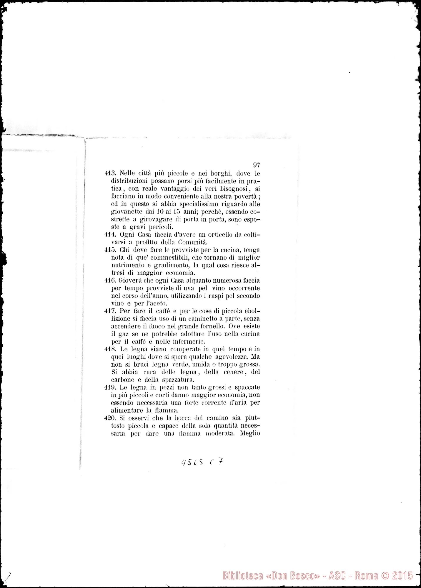 Fotogramma C 7 — Deliberazioni del Secondo Capitolo Generale. Torino, 1887. Stampato
