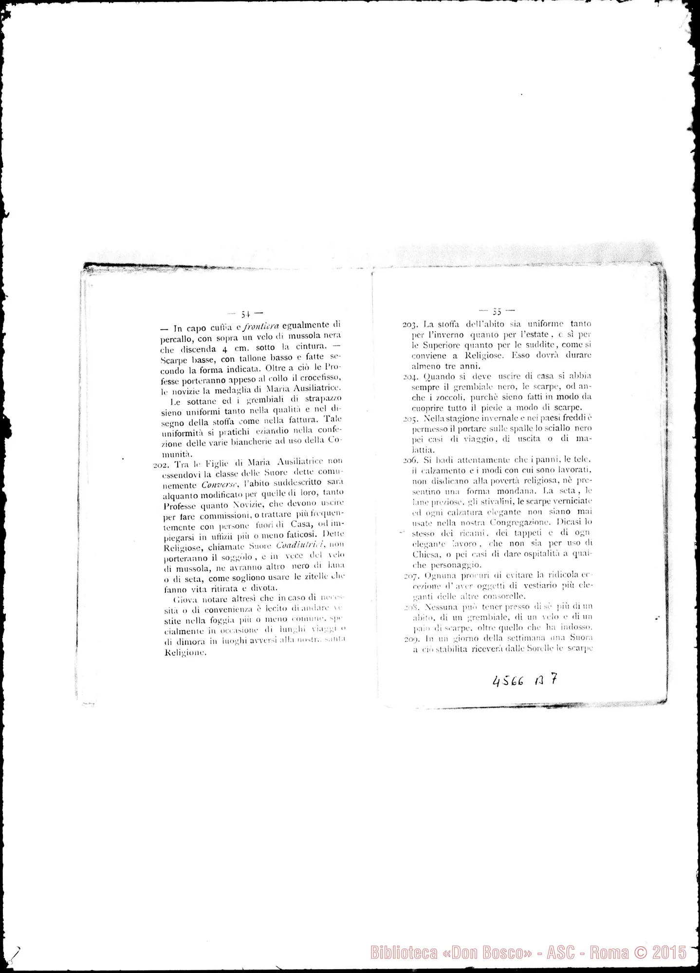 Fotogramma B 7 — Deliberazioni dei Capitoli Generali nel 1883, 1886 E 1892. Stampato Verbali dei Capitoli Generali III, IV, V E VI. Dattiloscritto. Cfr. 4577 E3