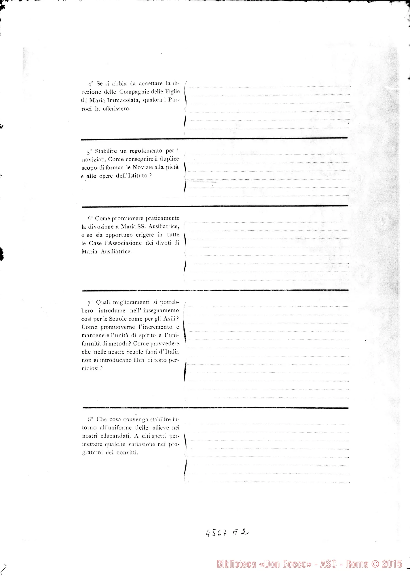 Fotogramma A 2 — Materia da trattarsi. Stampato