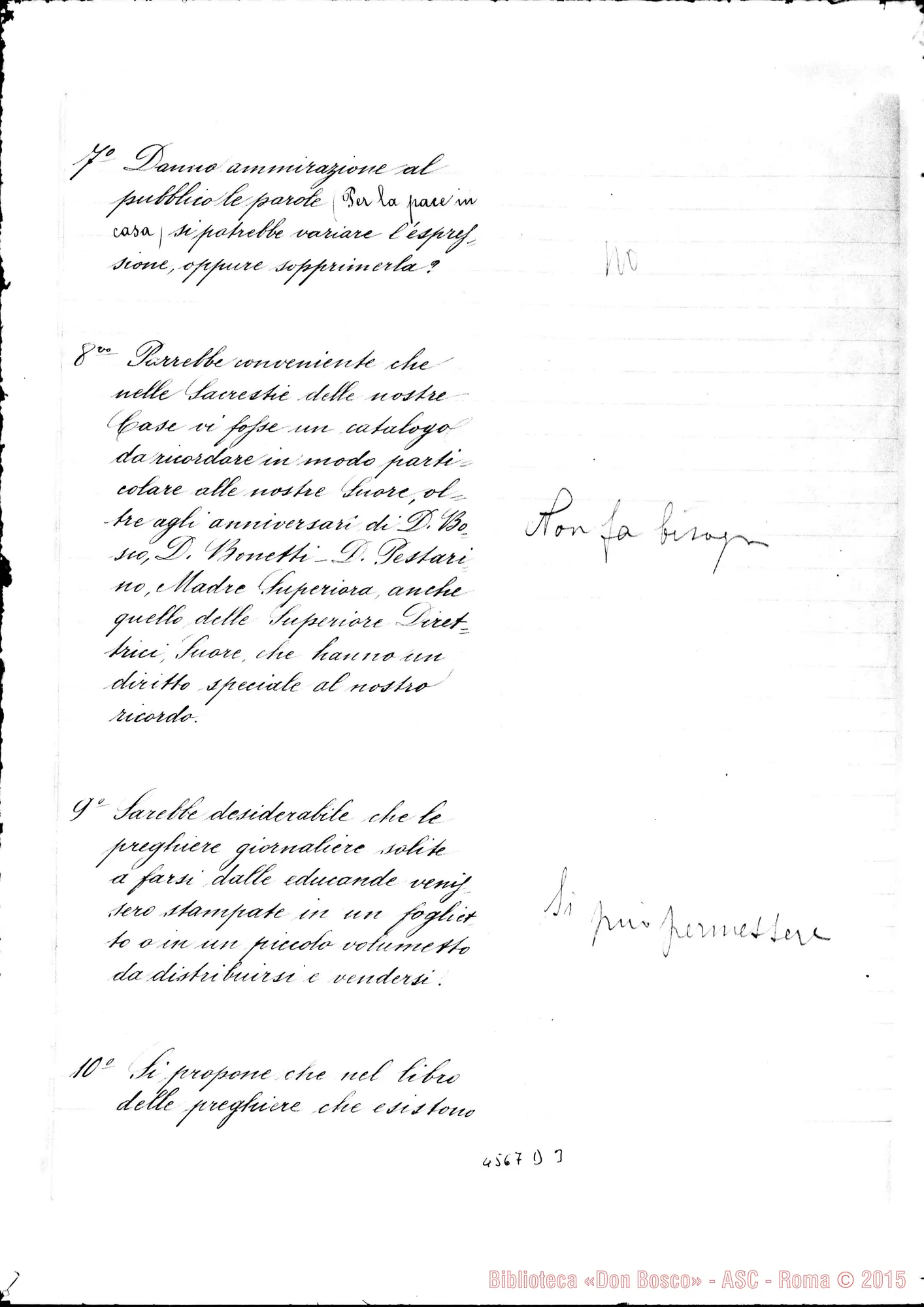 Fotogramma D 3 — Risposta al tema X: «Sul libro delle Preghiere». Ms.