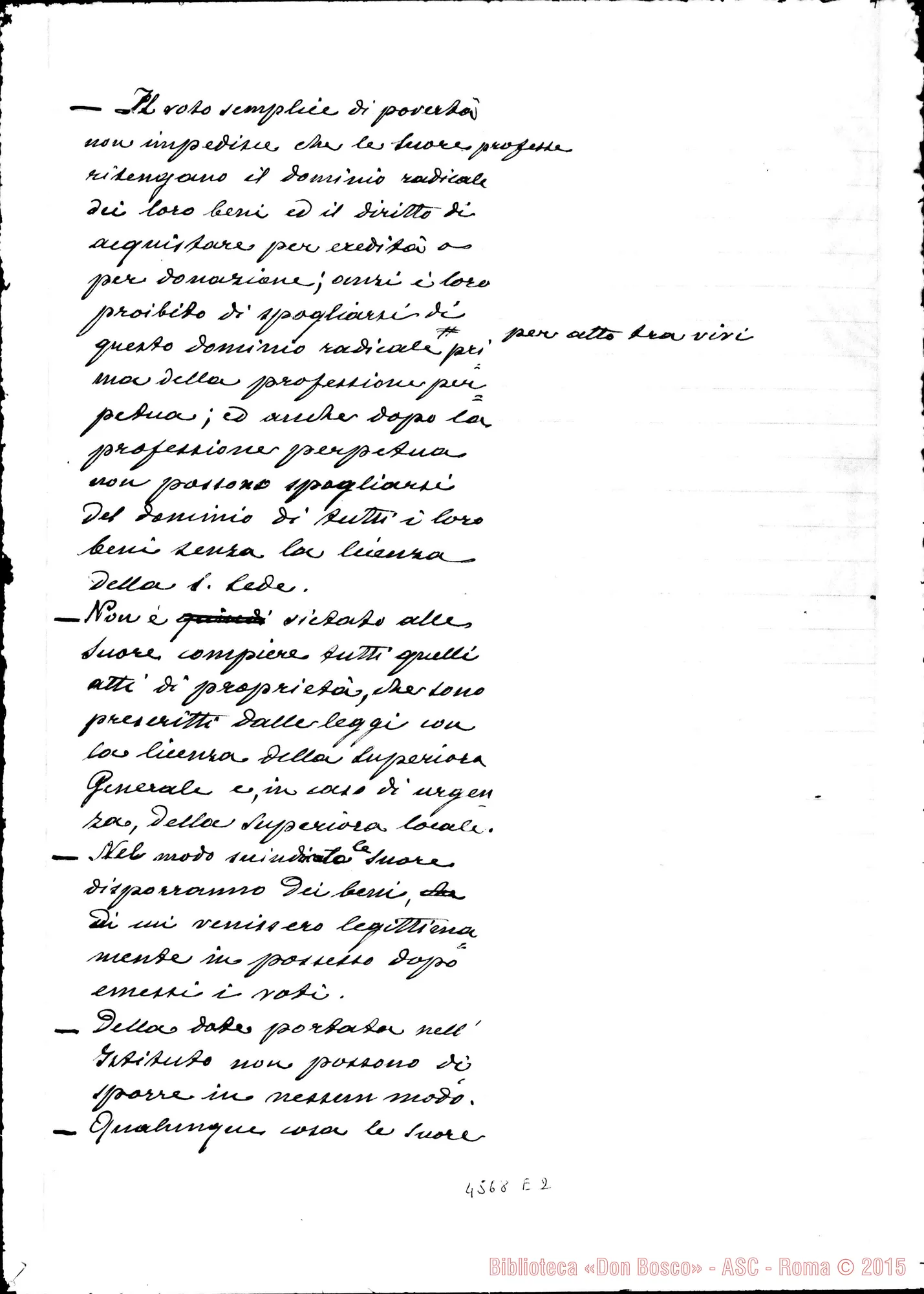 Fotogramma E 2 — Costituzioni: Appunti di D. Marenco: nuova redazione