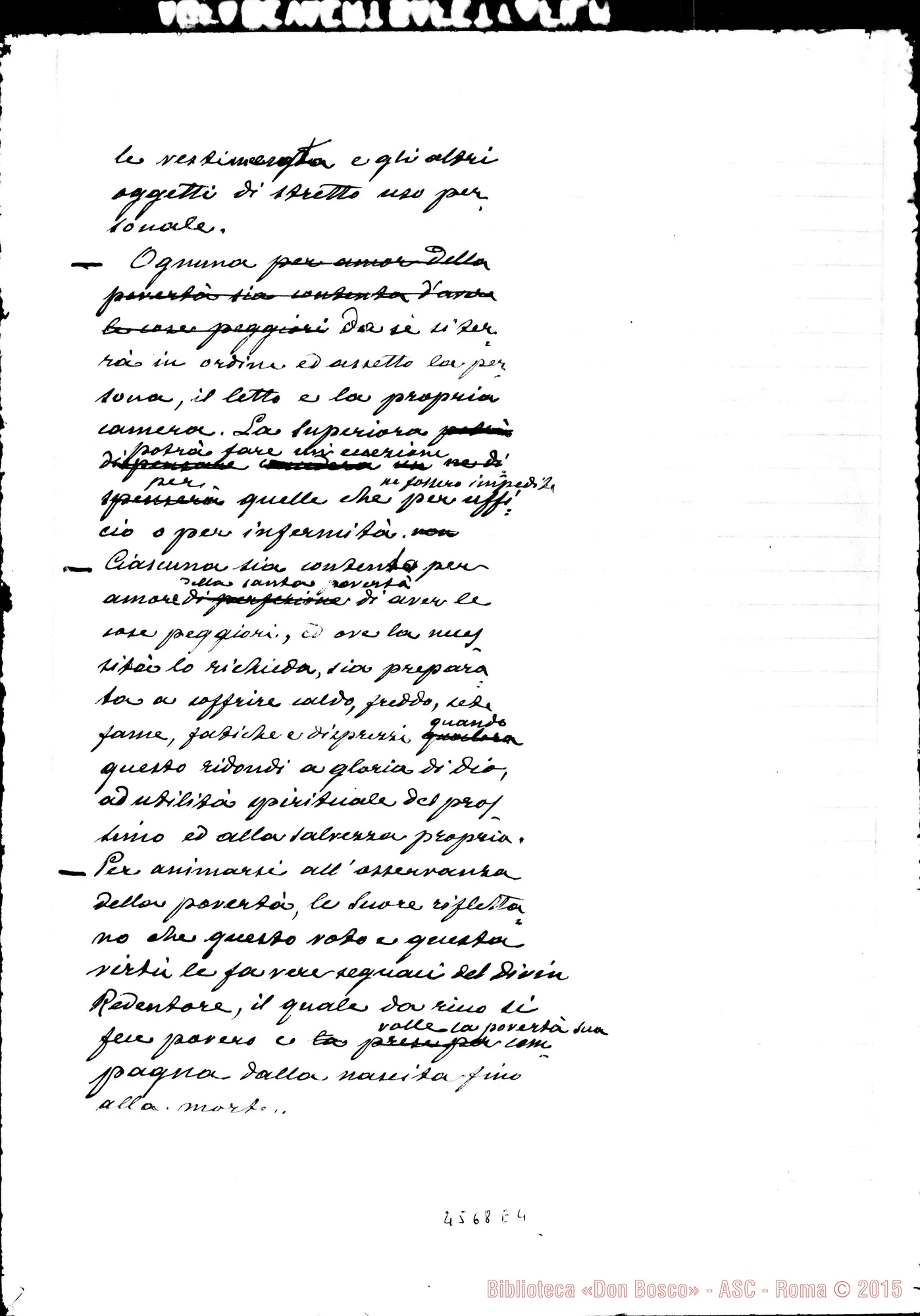 Fotogramma E 4 — Costituzioni: Appunti di D. Marenco: nuova redazione