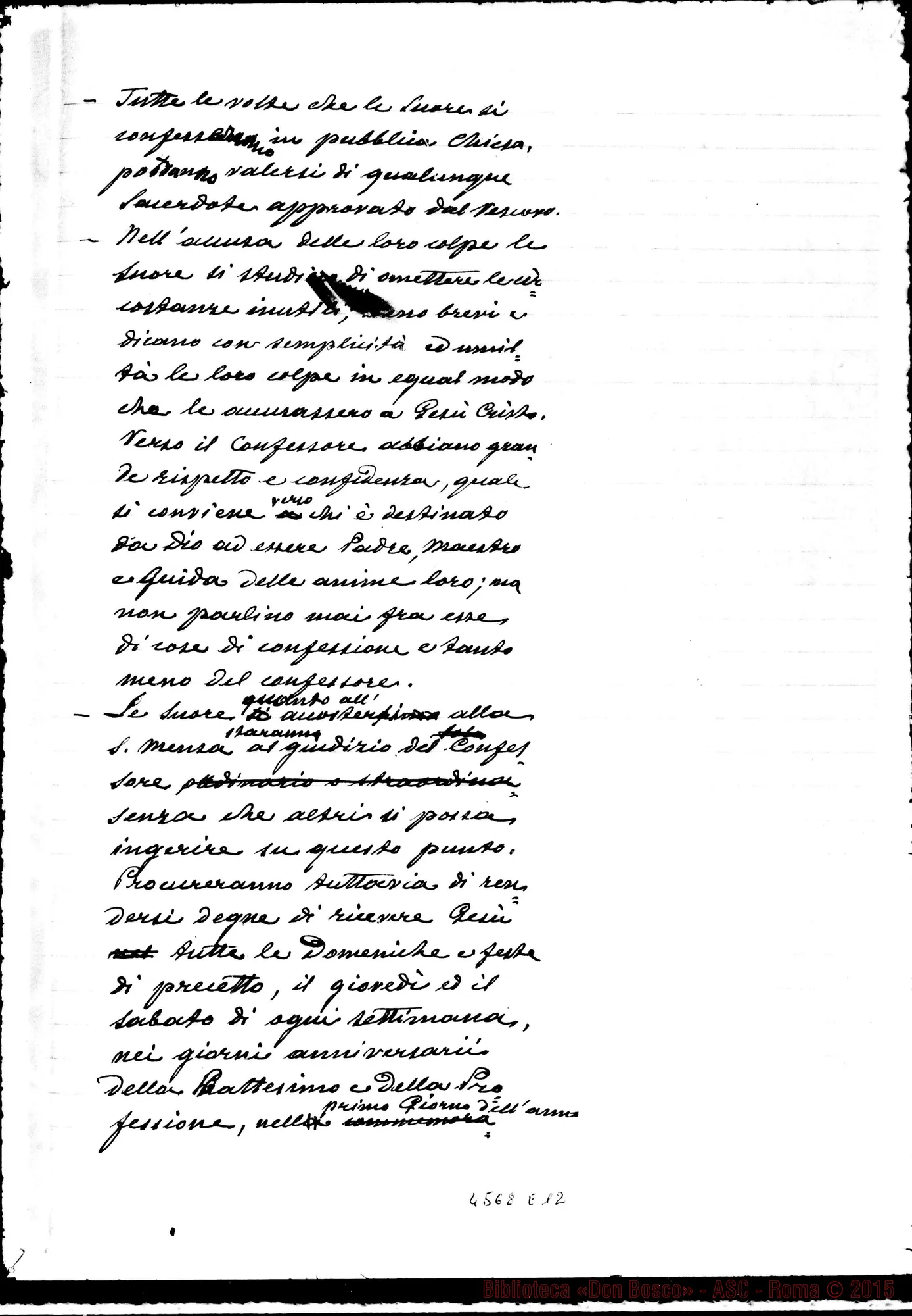 Fotogramma E 12 — Costituzioni: Appunti di D. Marenco: nuova redazione