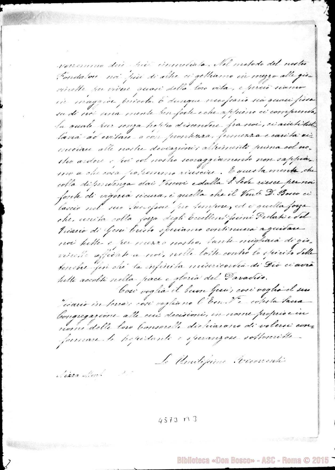 Fotogramma B 3 — Ricorso alla S. Sede. Nizza Monferrato, 1905. Ms.
