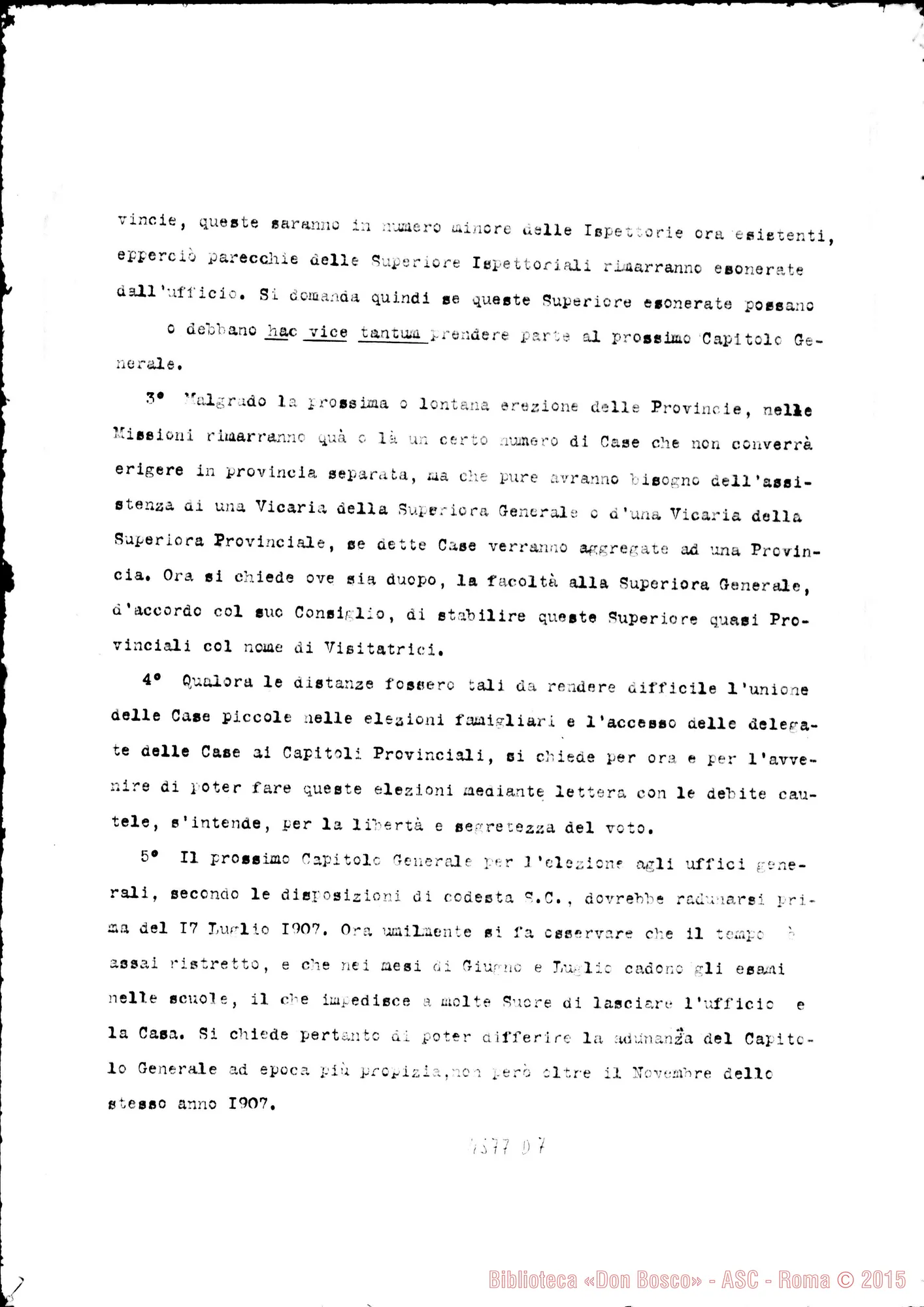 Fotogramma D 7 — Madre Daghero-Card. Ferrata. Nizza Monferrato, 26-10-1906. Supplica con annessa risposta il 24-11-1906. Copia