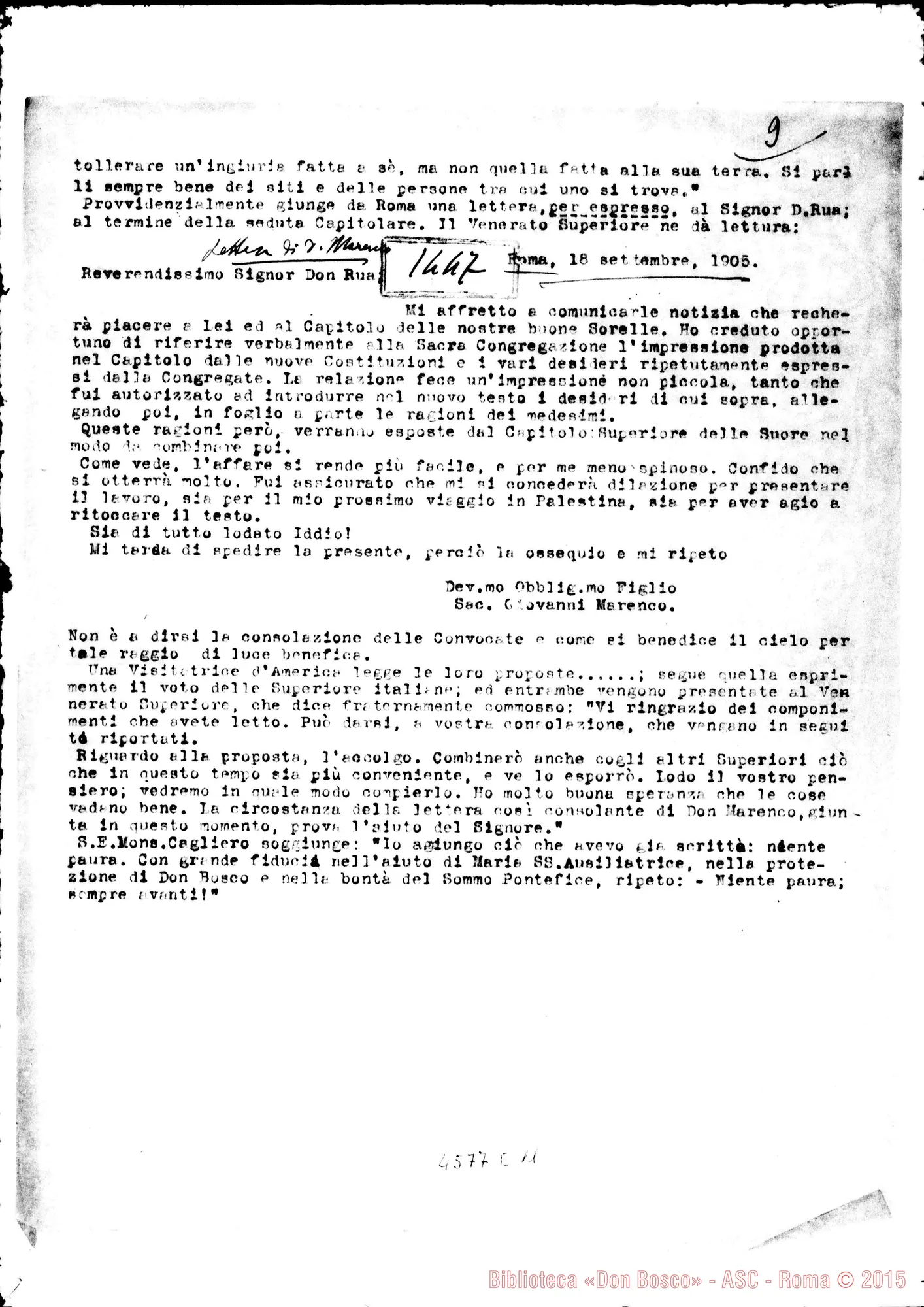 Fotogramma E 11 — Verbali dei Capitoli Generali III, IV, V E VI E raccolta delle Parlate di D. Rua ed altre. Copia dt.