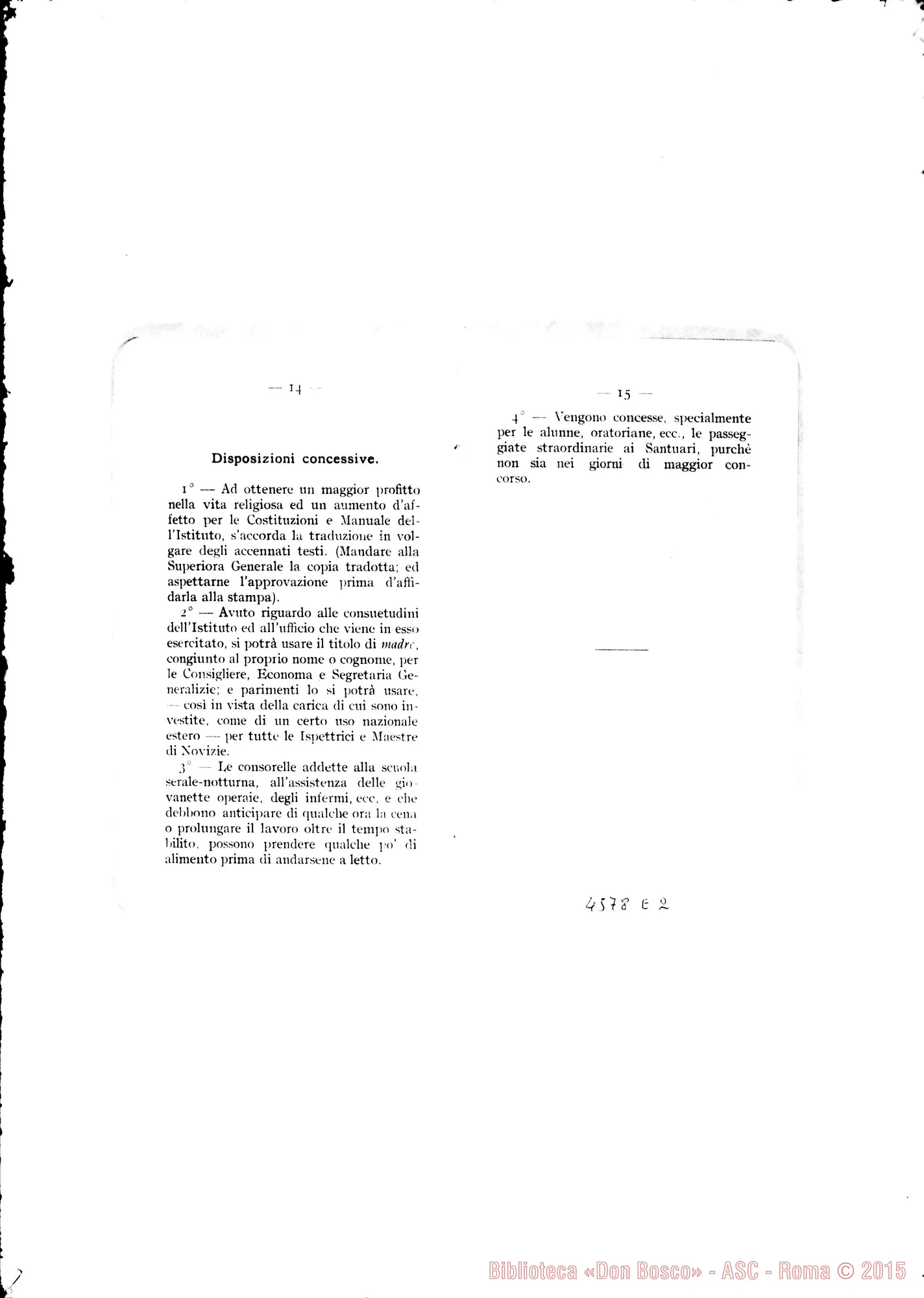 Fotogramma E 2 — Deliberazioni del VII Capitolo Generale. Stampato 1914