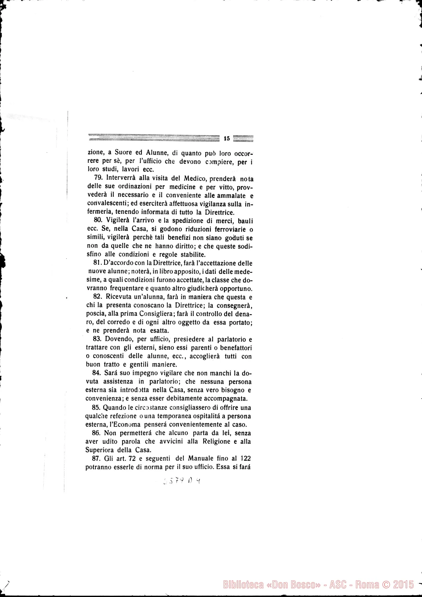 Fotogramma D 4 — Norme Regolamentari proposte ad esperimentum dal Capitolo Generale Vili. Stampato 1922