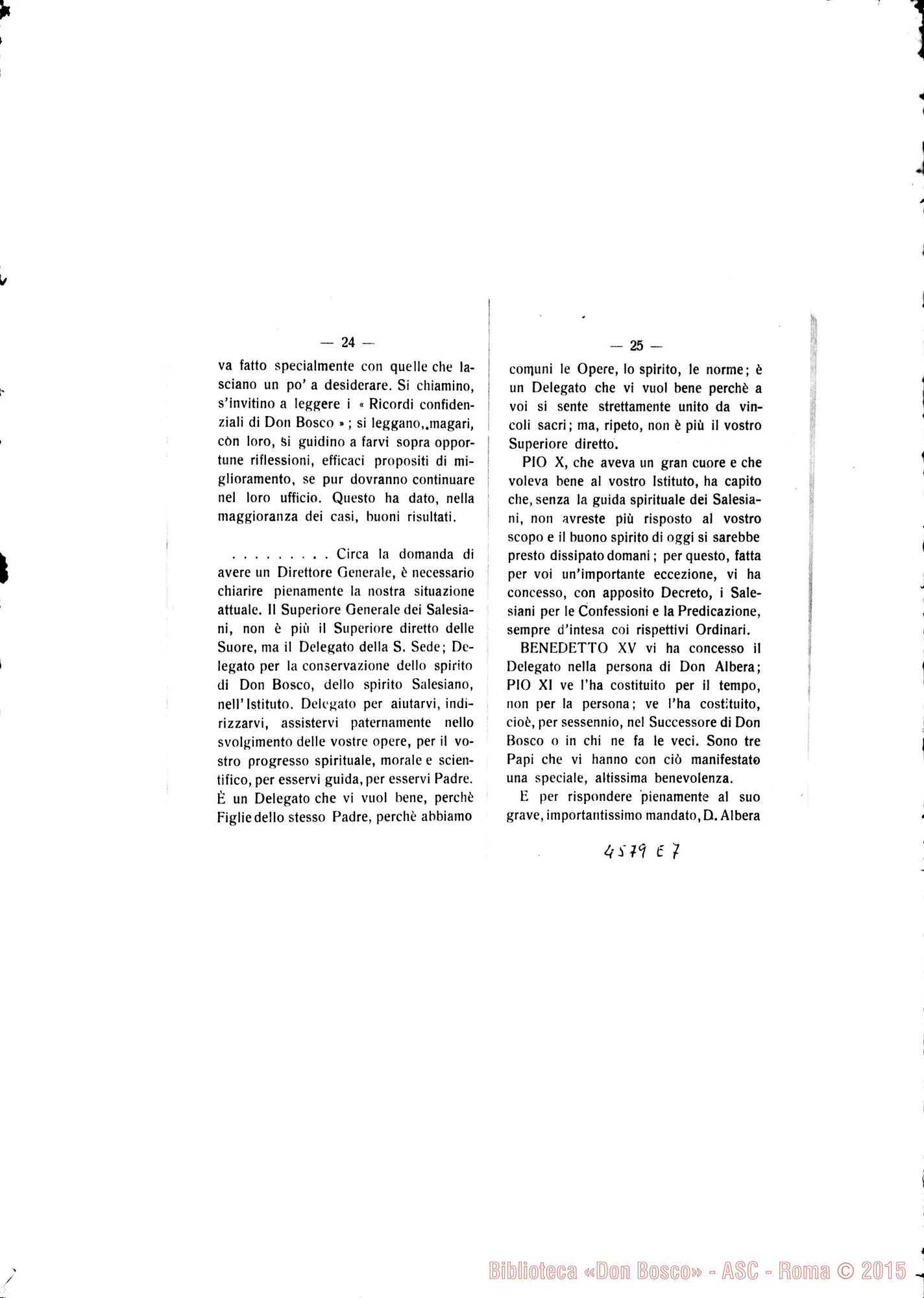 Fotogramma E 7 — Risposte, Istruzioni, Esortazioni del Sig. D. Rinaldi, Delegato Apostolico. Stampato 1922