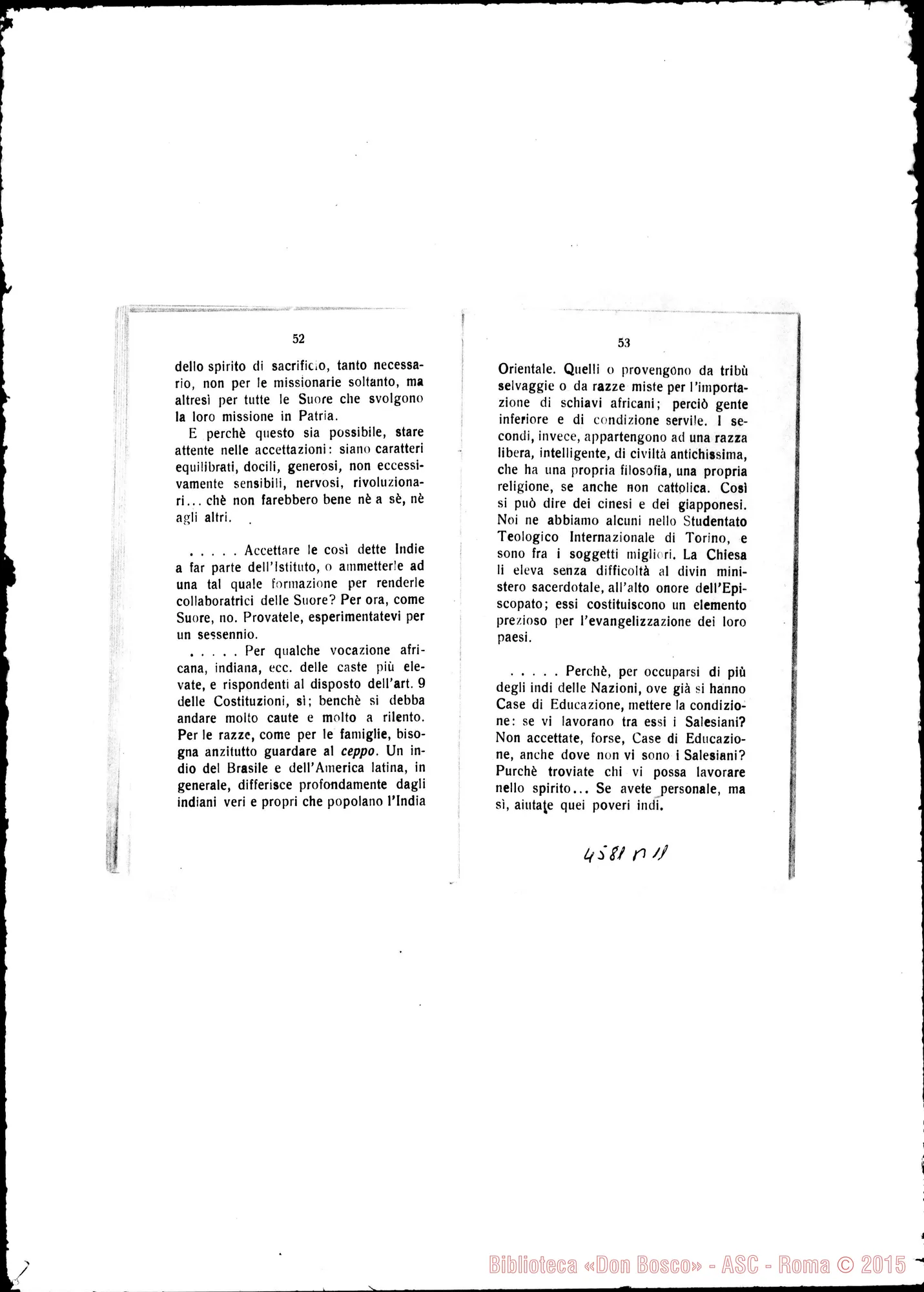 Fotogramma B 11 — Don Filippo Rinaldi: Esortazioni, Istruzioni, Risposte nel IX Cap. Gen. delle Suore. Stampato, 1928