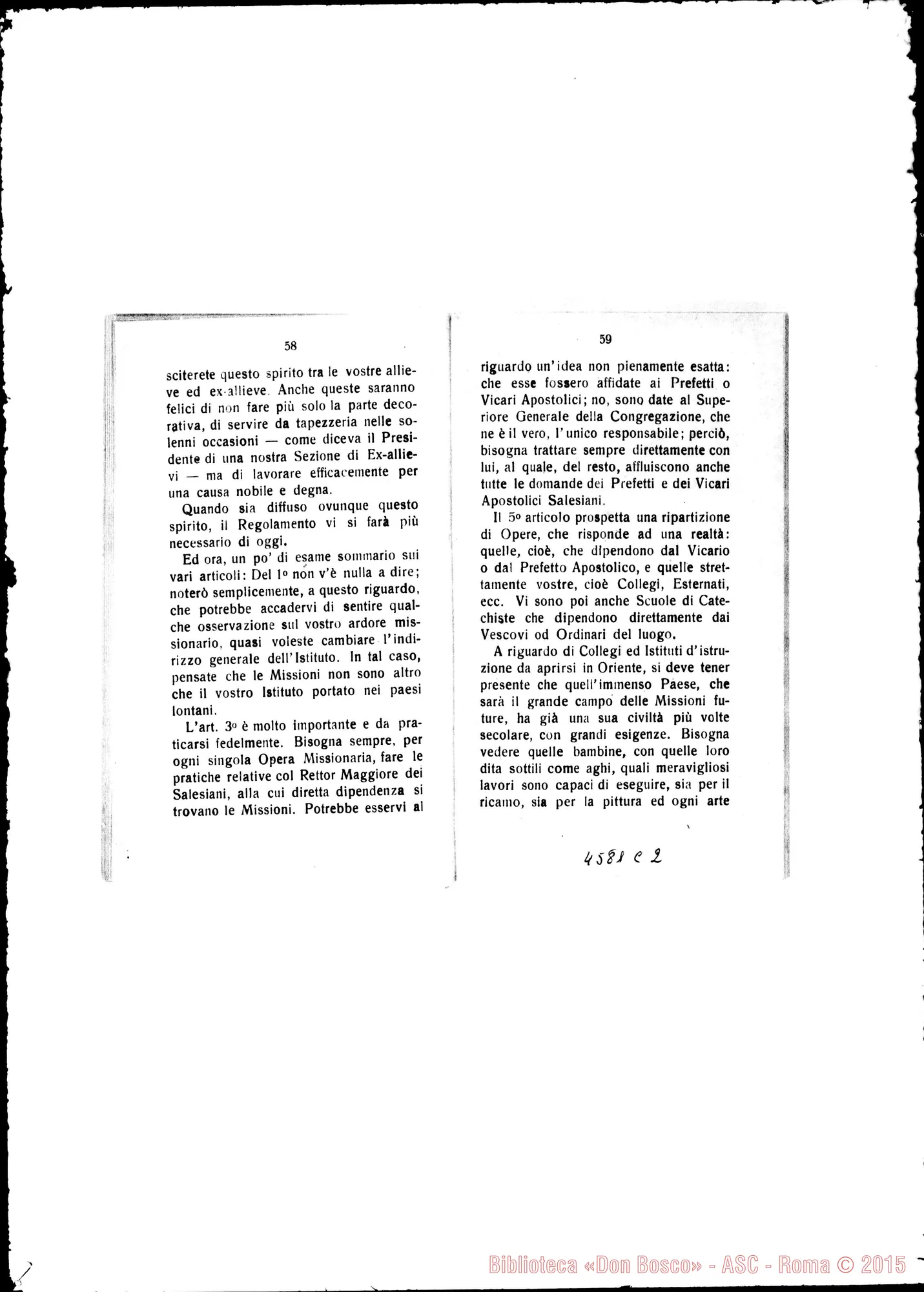 Fotogramma C 2 — Don Filippo Rinaldi: Esortazioni, Istruzioni, Risposte nel IX Cap. Gen. delle Suore. Stampato, 1928