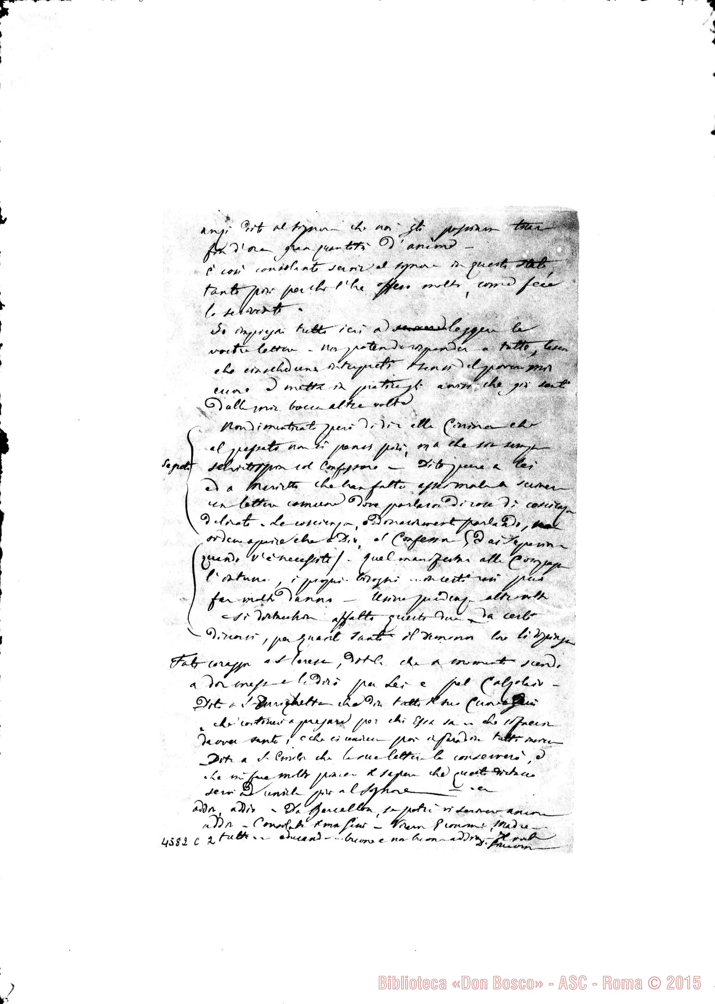 Fotogramma C 2 — D. Costamagna-M. Mazzarello. Marsiglia, 15-11-1877. Acclusa trascrizione