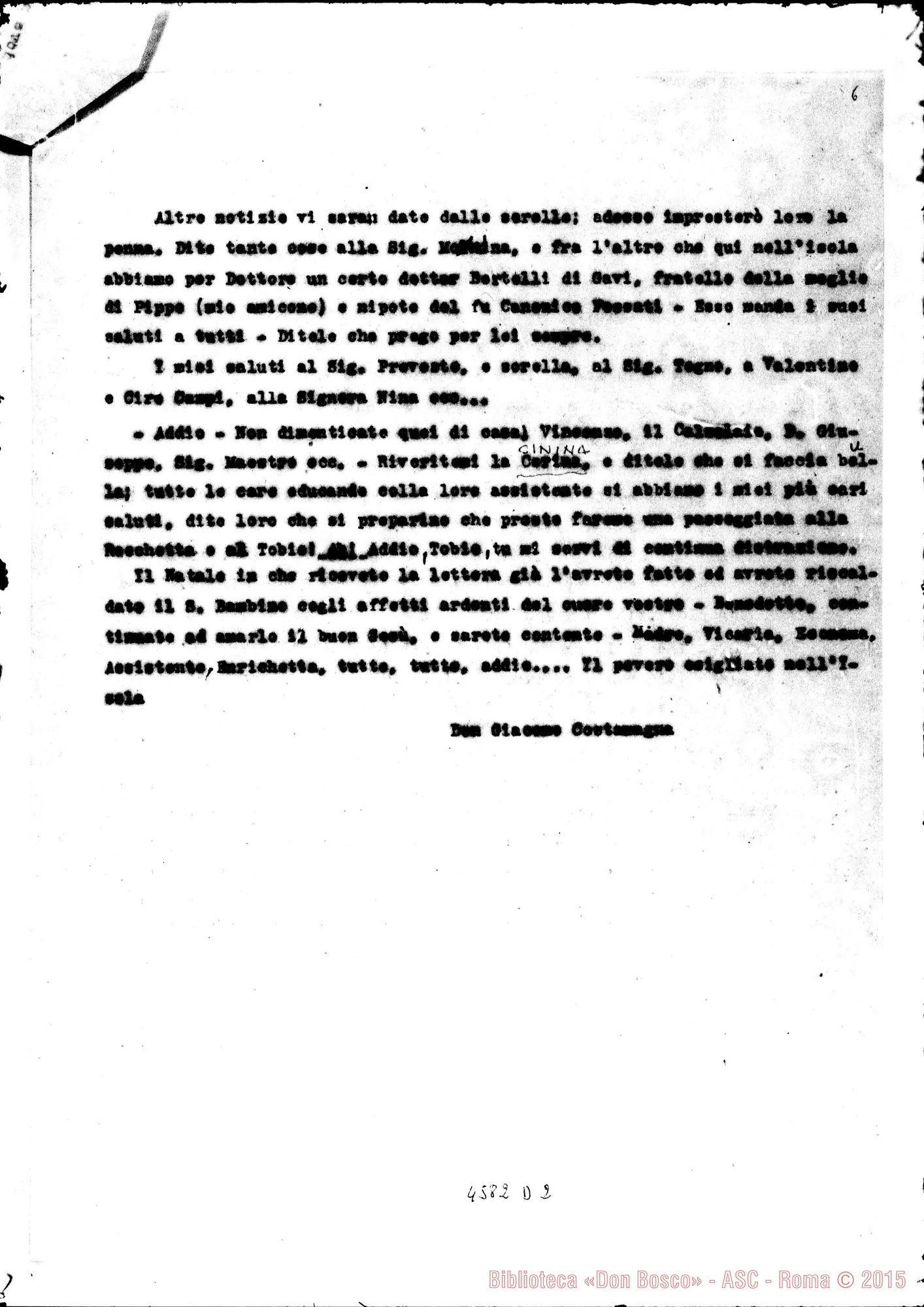Fotogramma D 2 — D. Costamagna-M. Mazzarello. Isola Flores, 14-12-1877. All. trascrizione
