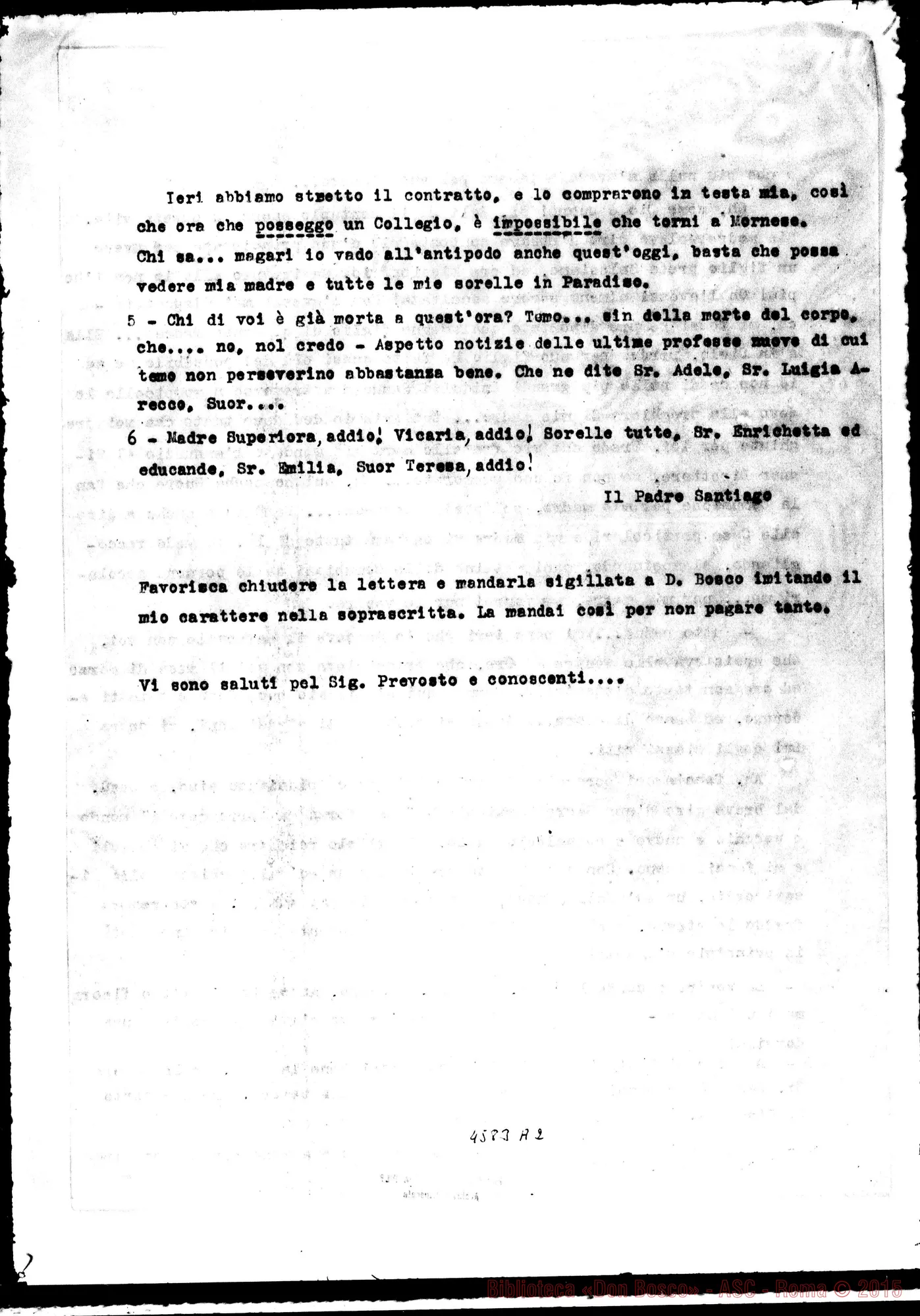 Fotogramma A 2 — D. Costamagna-M. Mazzarello. Buenos Aires, 4-02-1878. All. trascrizione