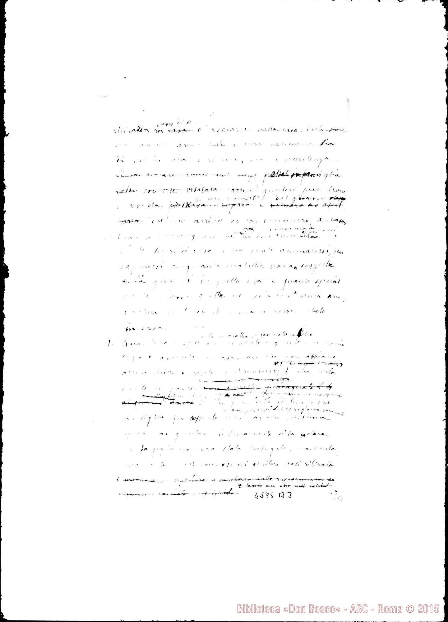 Fotogramma B 3 — Persoglio Margherita. La Pretura di Torino A D. Bosco comunica ricorso della Persoglio. Torino, 7-03-1881. All. minuta di risposta. Ms. autogr. Rua