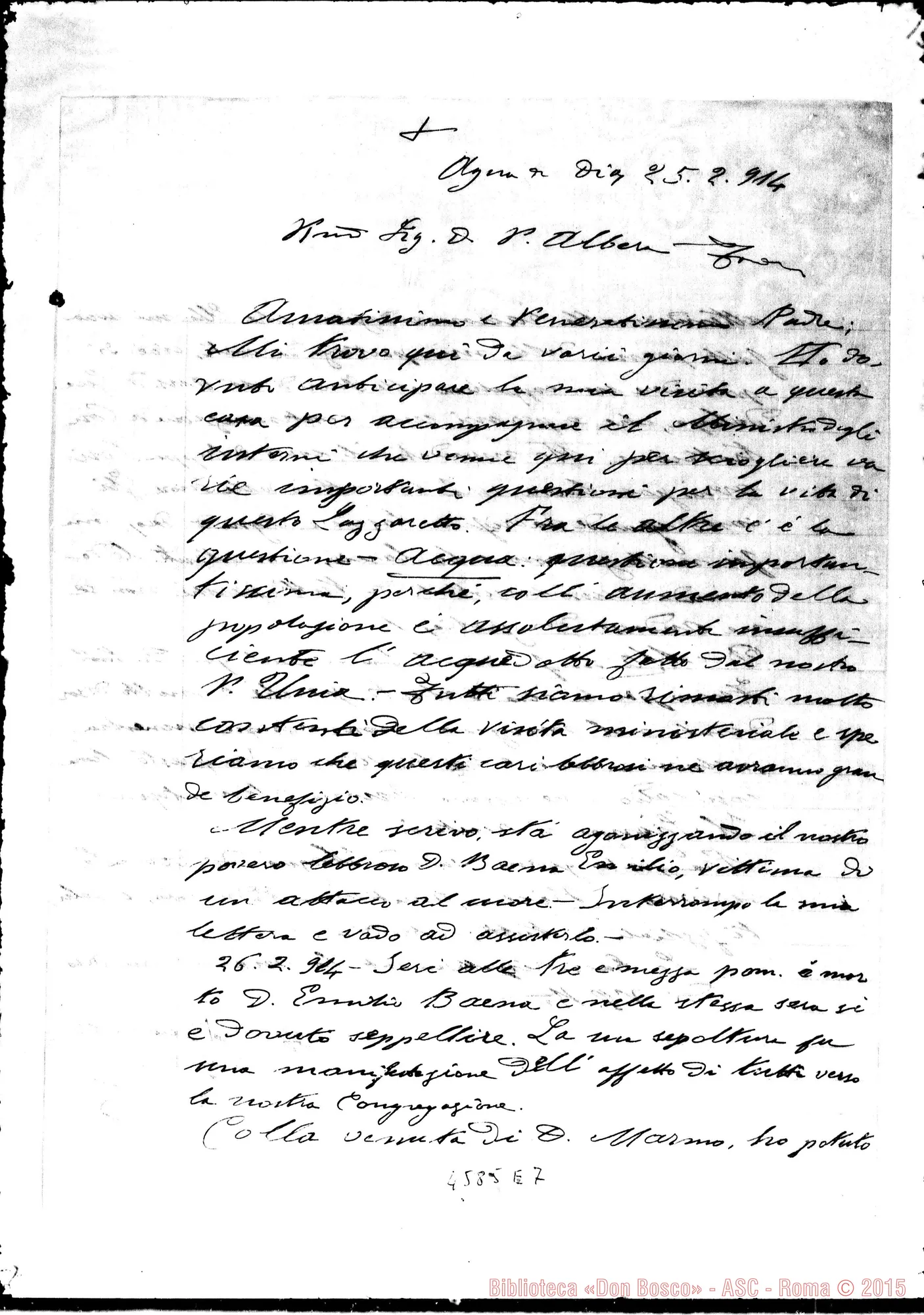 Fotogramma E 7 — Aime Antonio-Albera Paolo. Agua de Dios, 25-02-1914