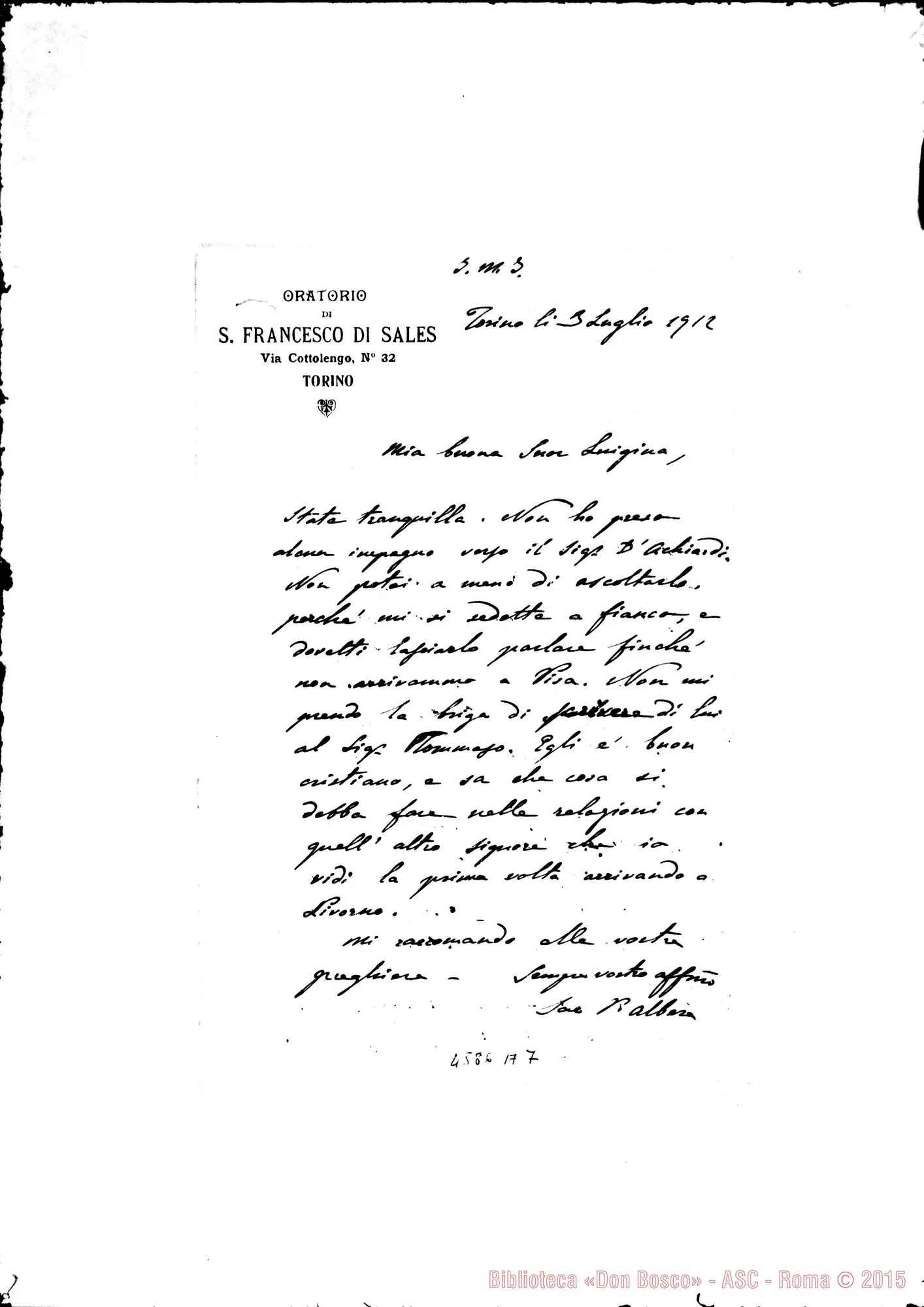 Fotogramma A 7 — « « n « Torino, 3-07-1912