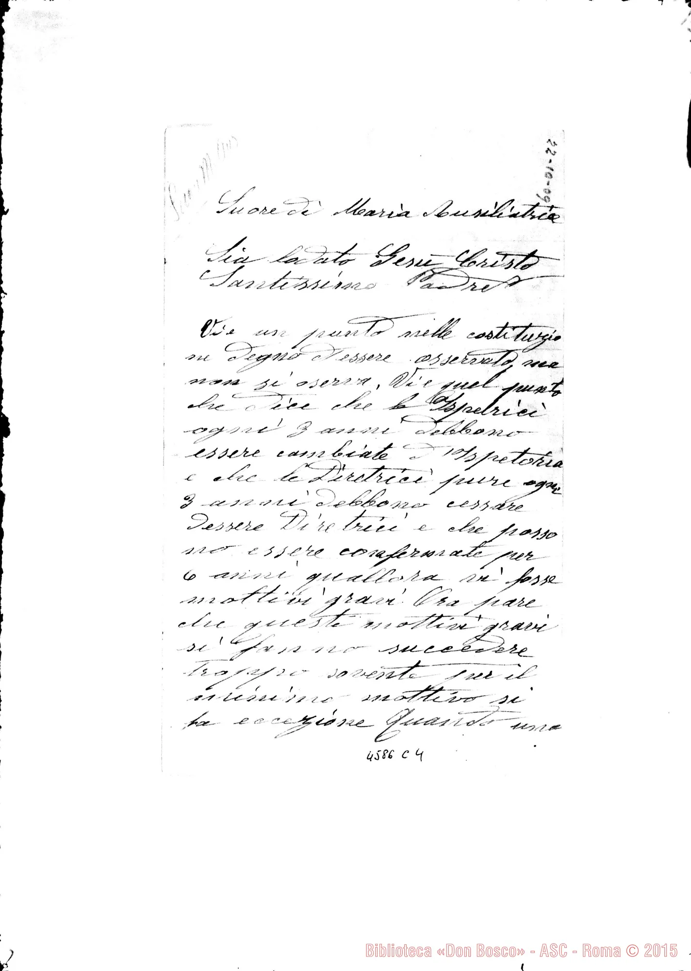 Fotogramma C 4 — Anonima (suora F.M.A.)-Figlie di M.A. Senza luogo, 22-10-1909