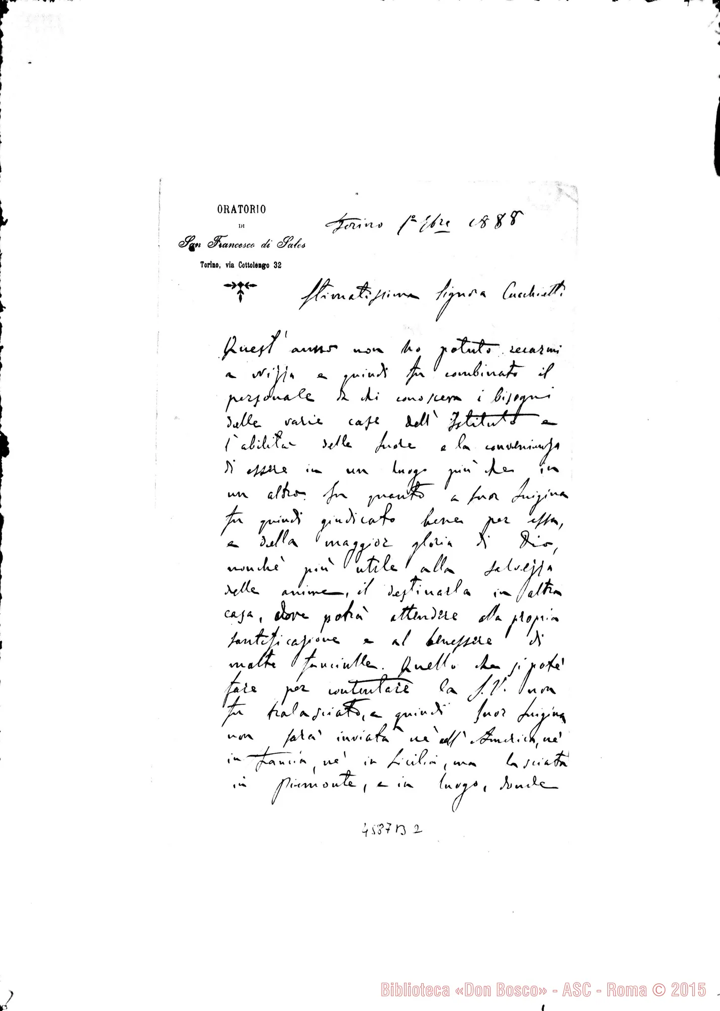 Fotogramma B 2 — « « -Cucchietti Teresa Torino, 1-09-1888
