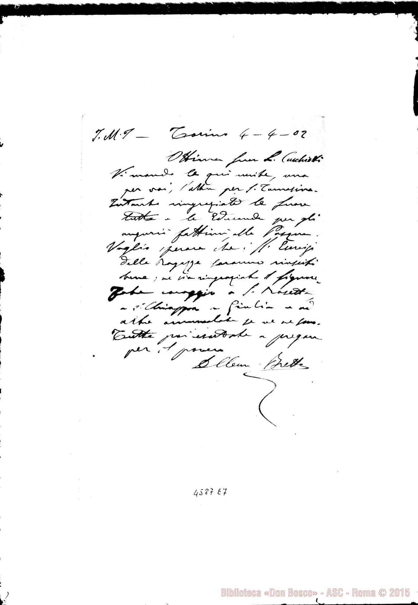 Fotogramma E 7 — 7A a « « Torino, 4-04-1902