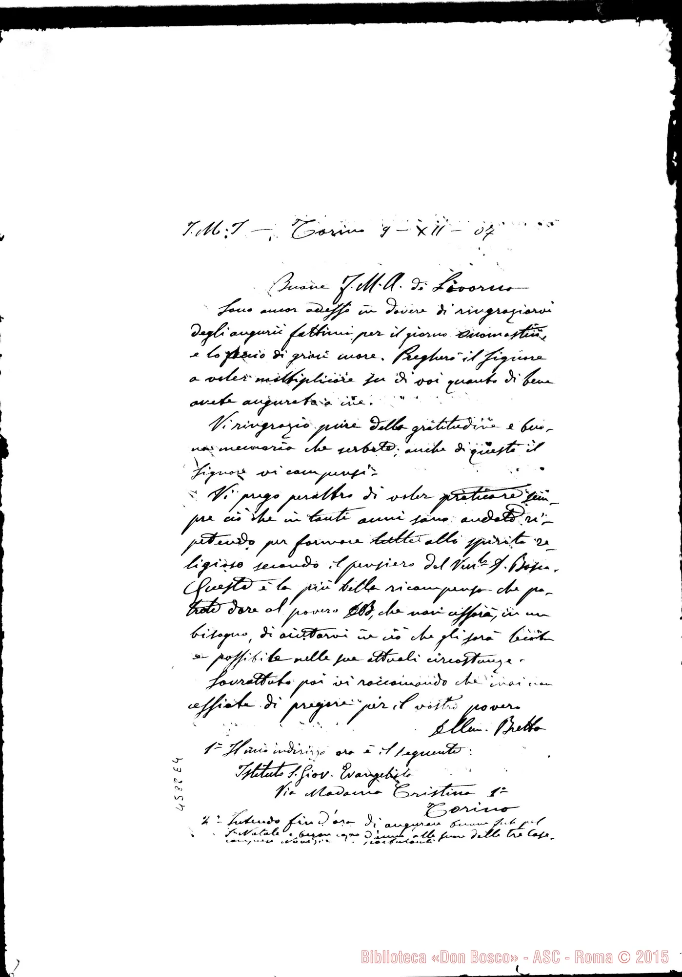 Fotogramma E 4 — « « -Suore F.M.A. di Livorno. Torino, 9-12-1907