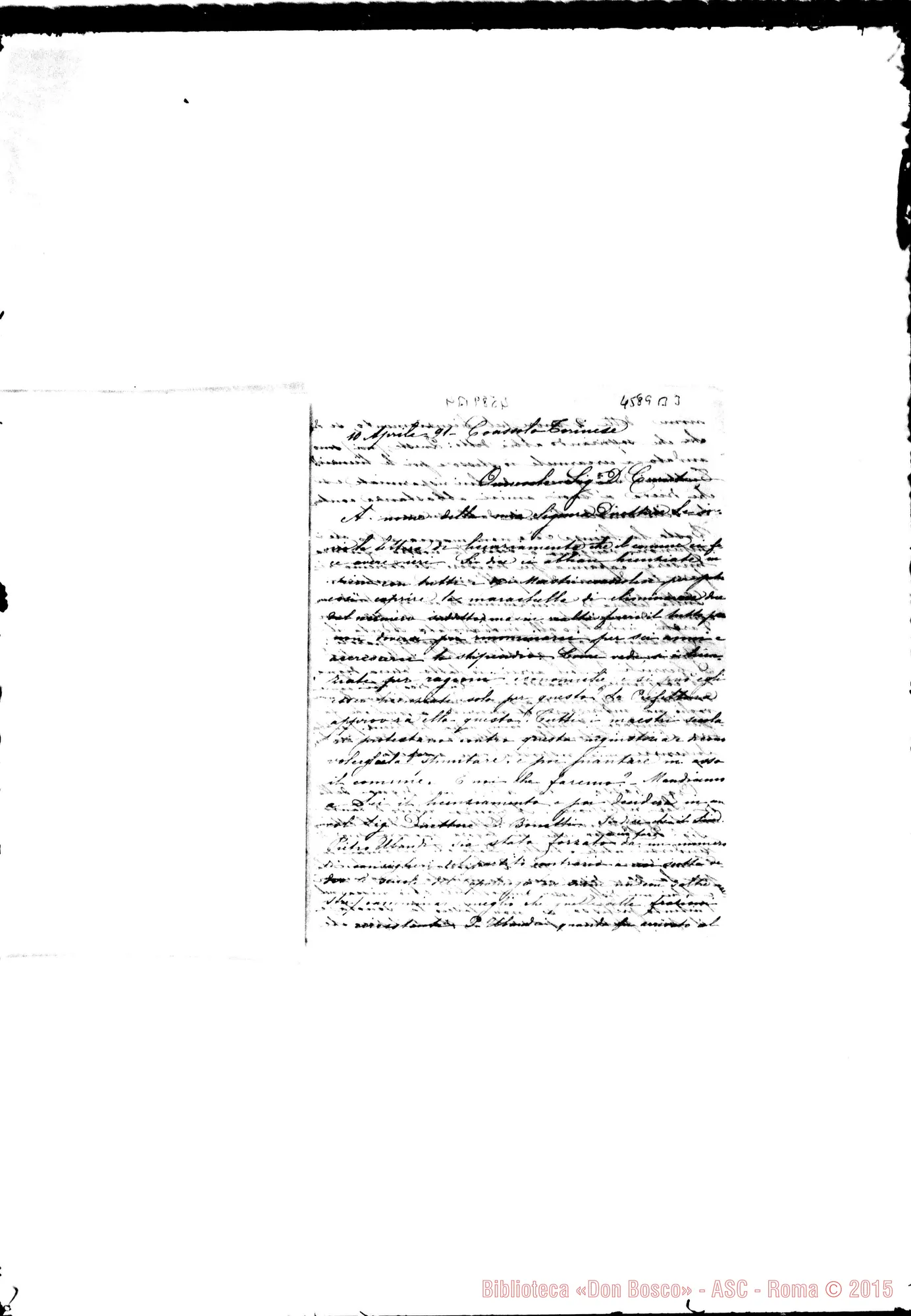 Fotogramma B 3 — Buzzetti Clotilde, suora-Cerrutì Francesco. Coassolo Torinese, 10-04-1891