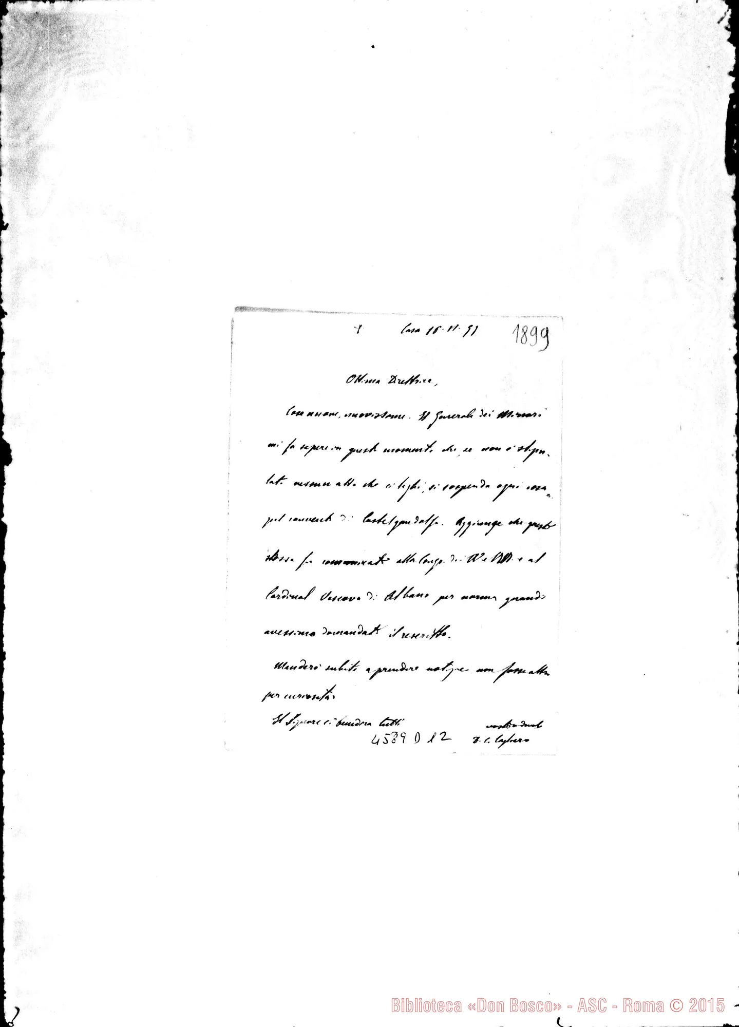 Fotogramma D 12 — « « « « Roma, 16-11-1899