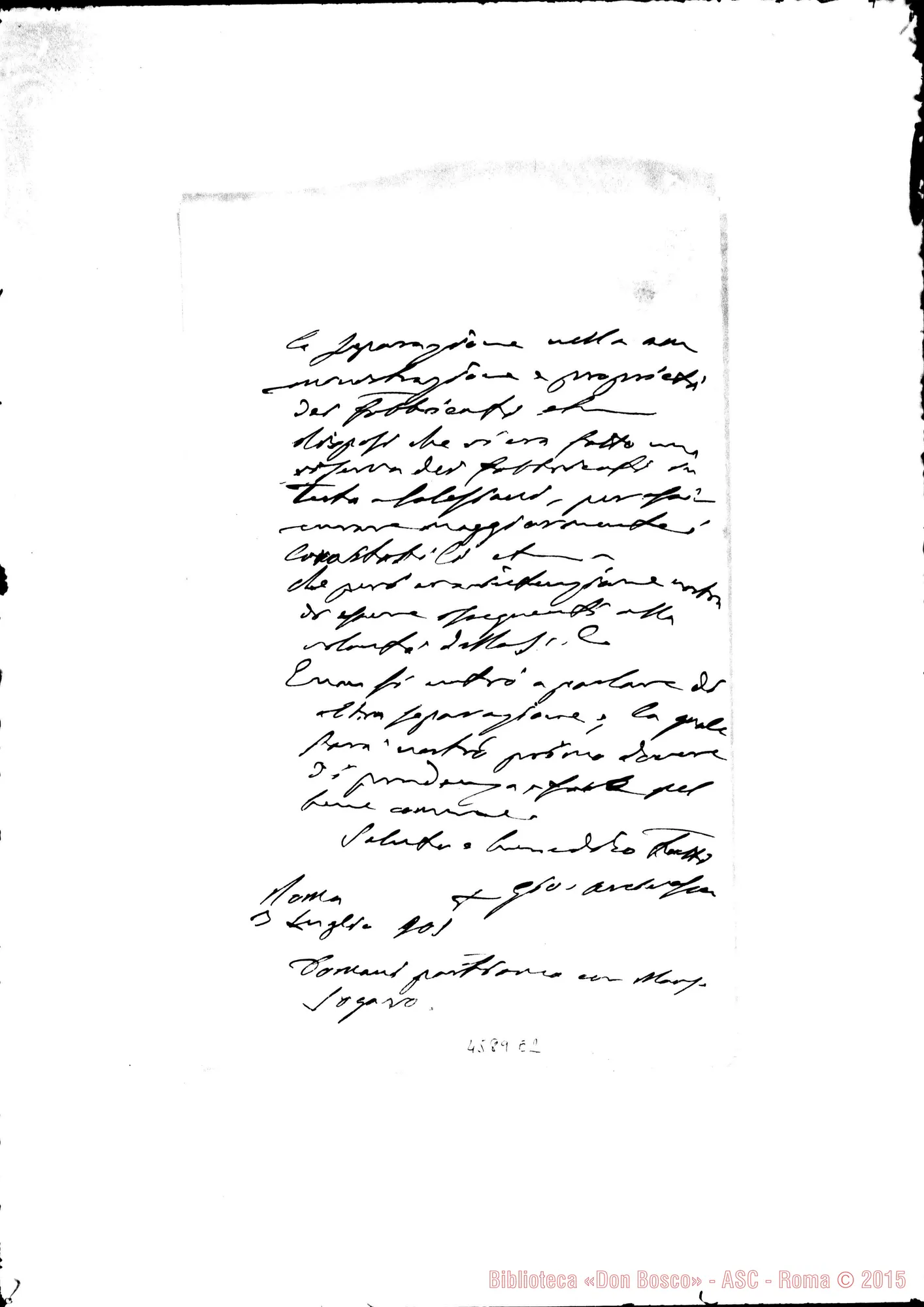 Fotogramma E 2 — Cagliero Giovanni, Mons.-Marenco Giovanni, SDB. Roma, 3-07-1905