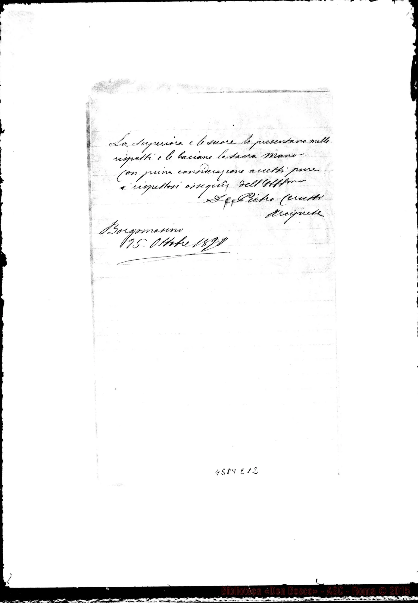 Fotogramma E 12 — Cerruti Pietro, arcipr.-Bonetti Giovanni. Borgomasino, 25-10-1890