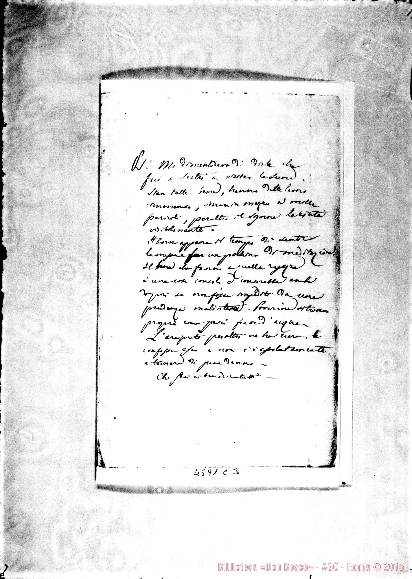 Fotogramma C 3 — Costamagna Giacomo, SDB-Bosco Giovanni. Mornese, 2-07-1876 Autogr. Bosco Fotocopia
