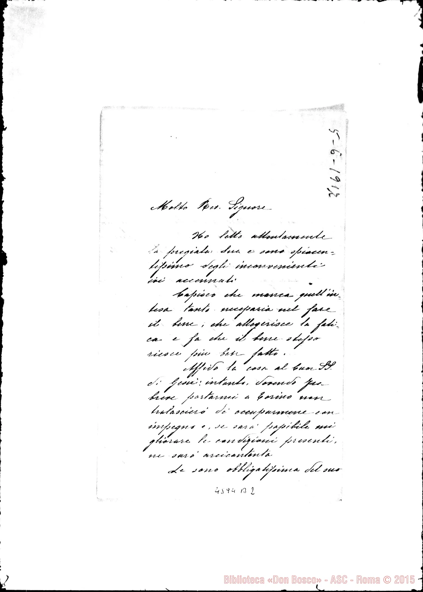 Fotogramma B 2 — « « -Rev.do Signore. Nizza Monf., 5-06-1917