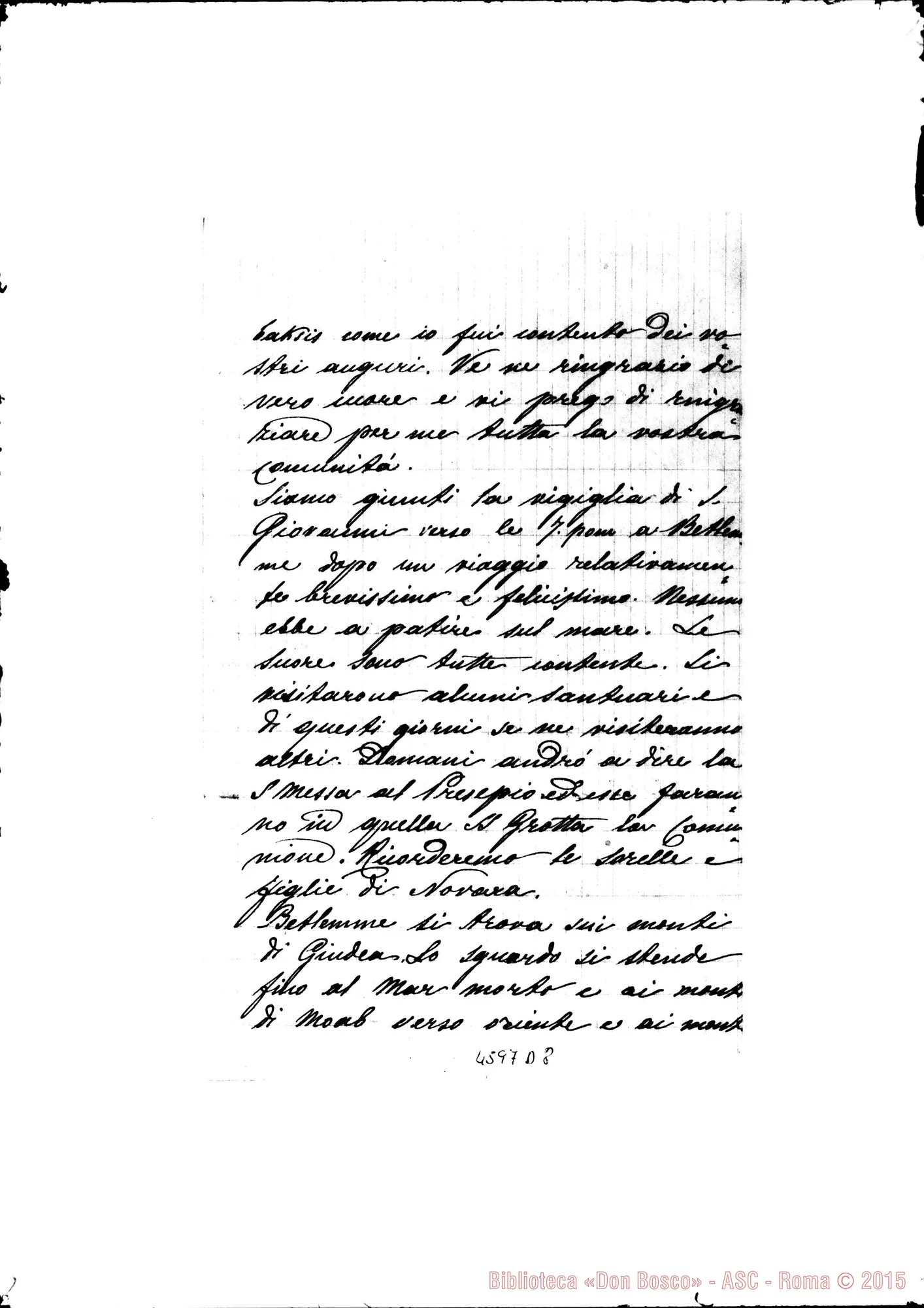 Fotogramma D 8 — Marenco Giovanni, SDB-Cucchiettì Luigia, suora. Betìemme, 27-06-1893