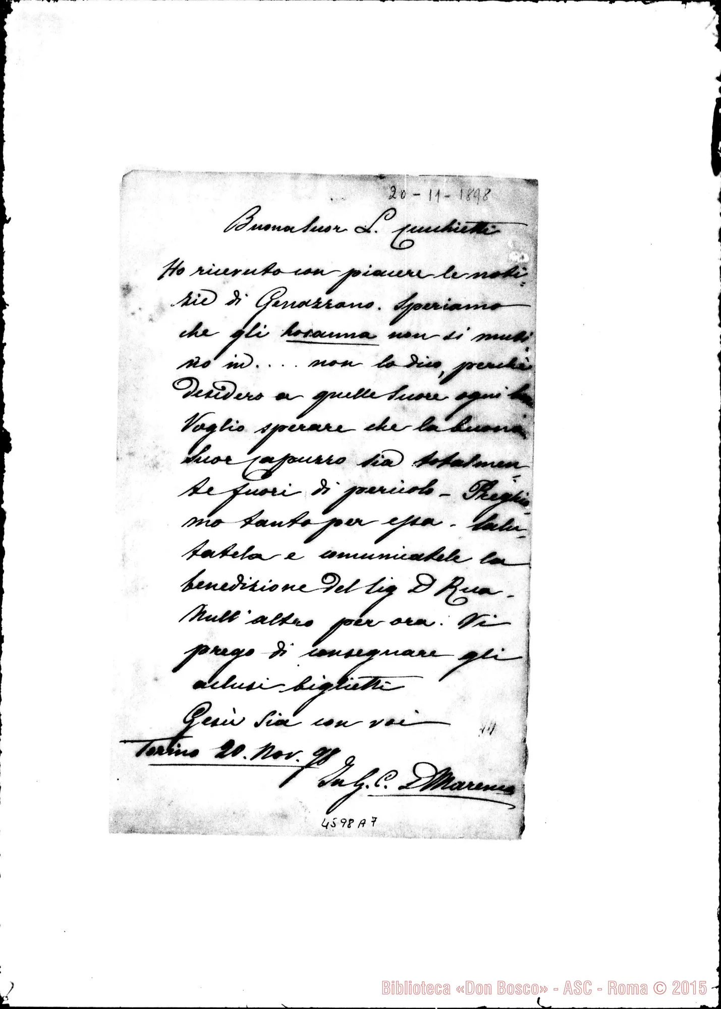 Fotogramma A 7 — « « « « Torino, 20-11-1898