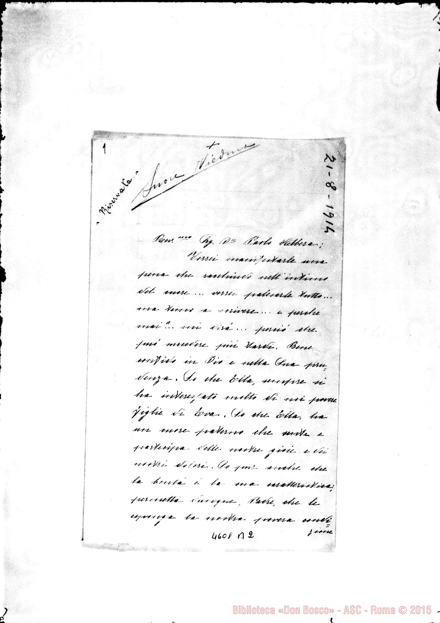 Fotogramma B 2 — Rolle Maria, suora -Albera Paolo. Viedma, 21-08-1914