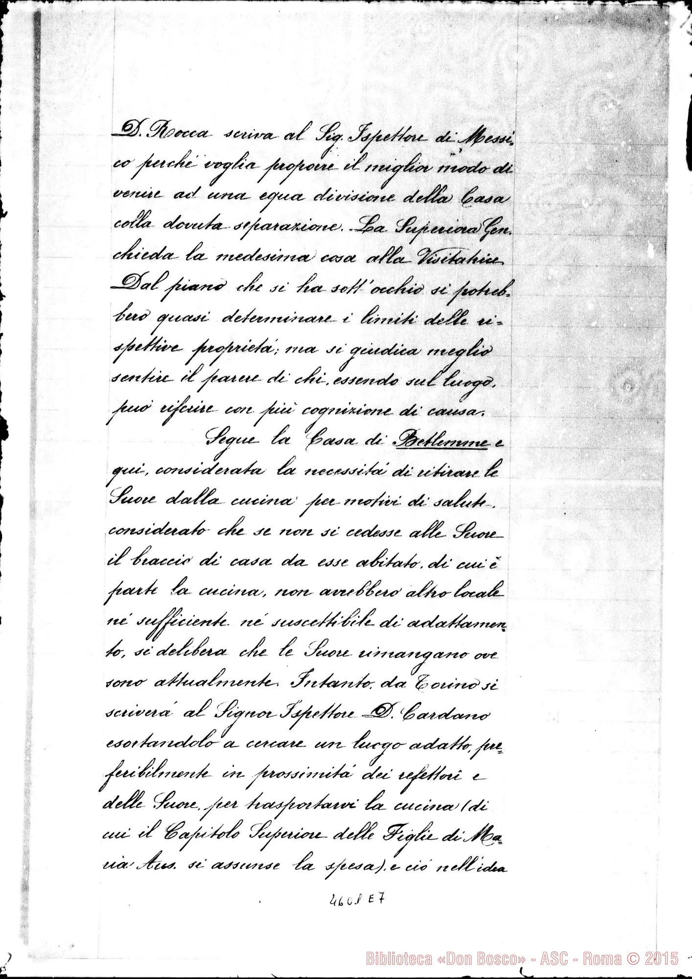 Fotogramma E 7 — « « Verbale di Seduta Straordinaria, presieduta da D. Rinaldi. Nizza Monf., 27-02-1907