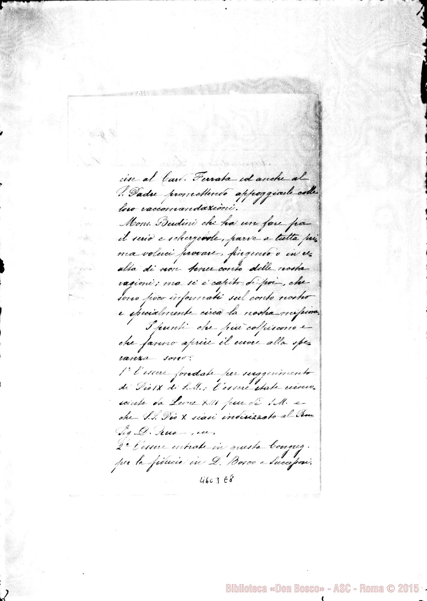 Fotogramma E 8 — « « « « Roma, 19-12-1905