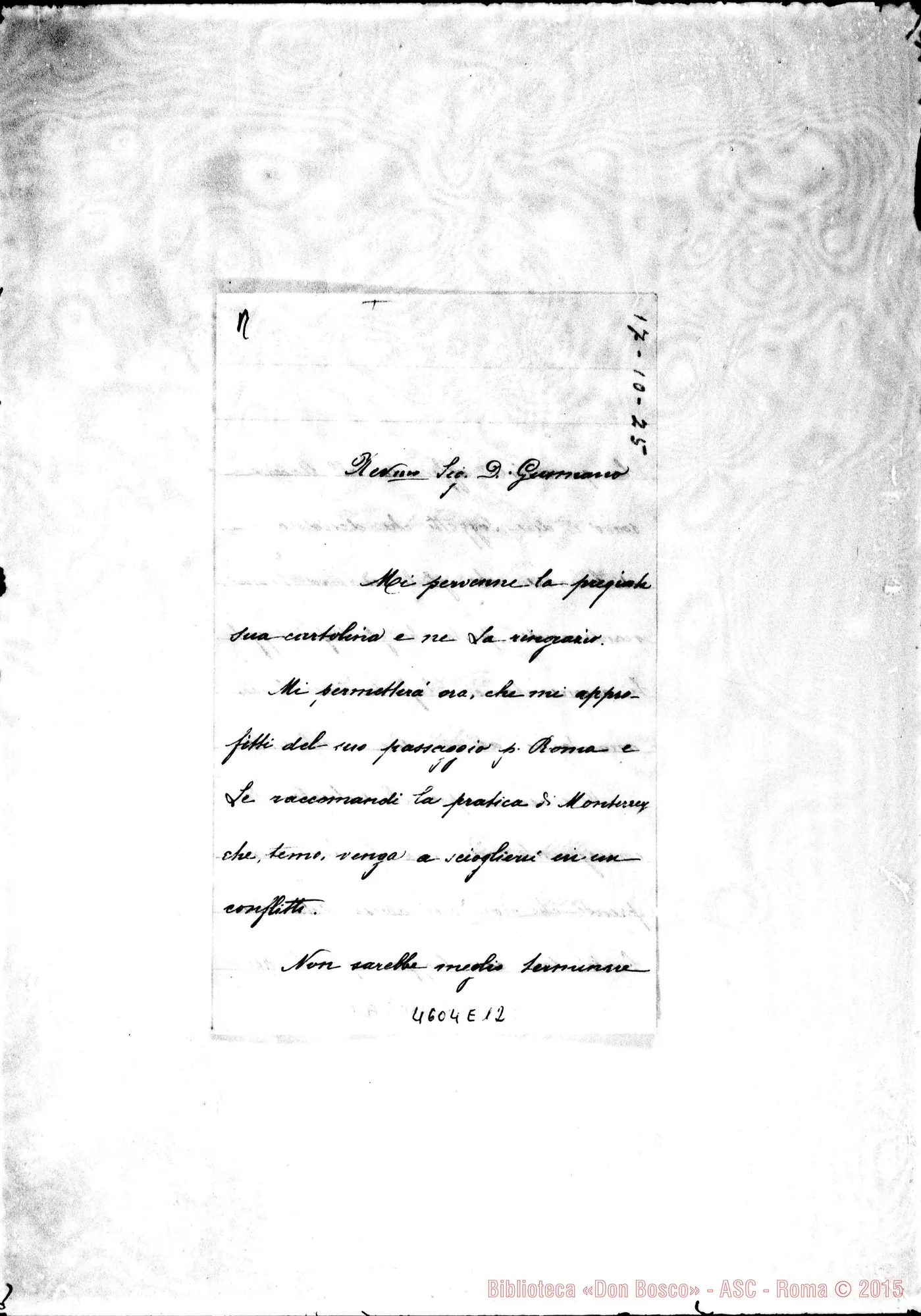 Fotogramma E 12 — « « « « Nizza Monf., 17-10-1925