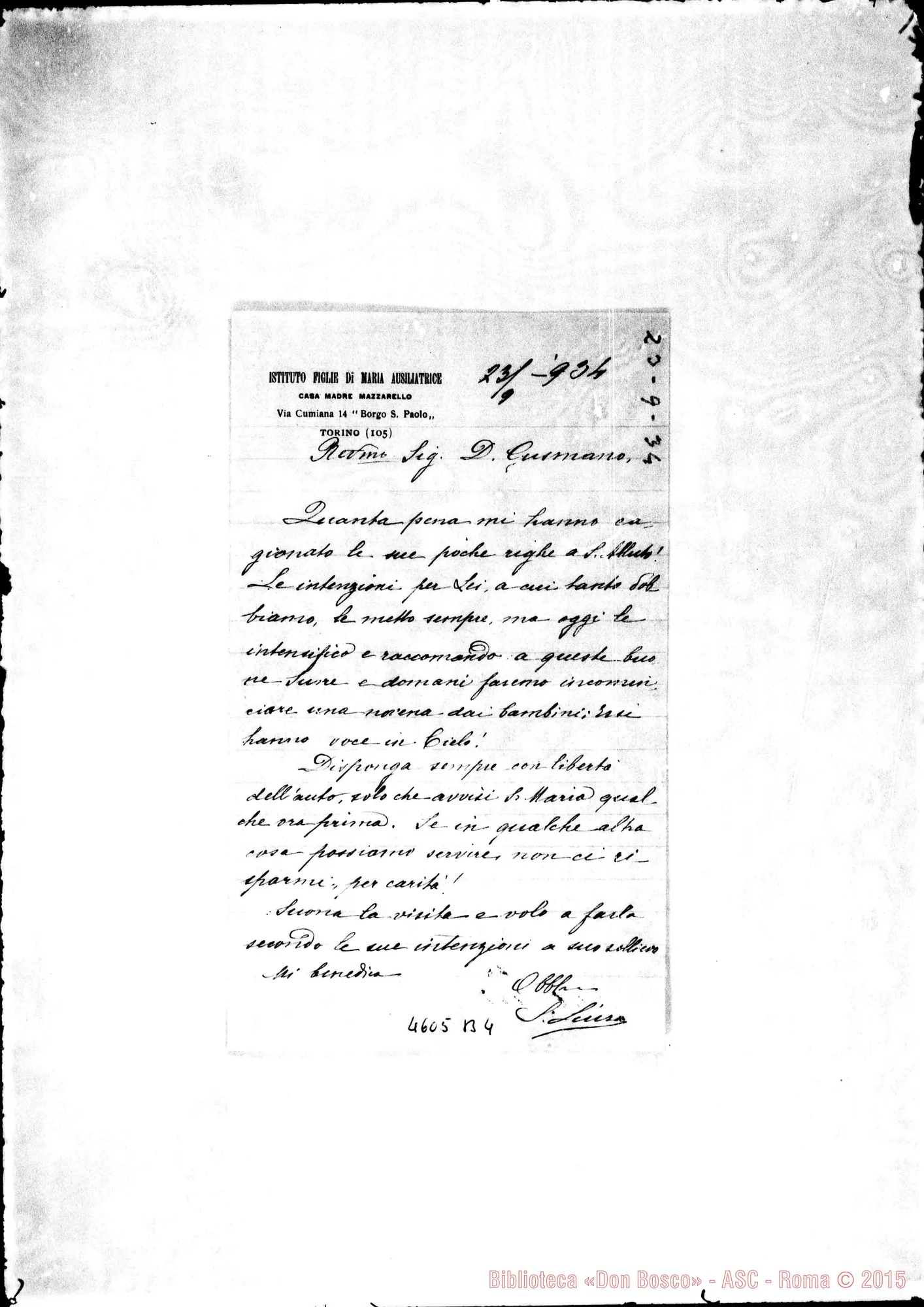 Fotogramma B 4 — « « A « Torino, 23-09-1934