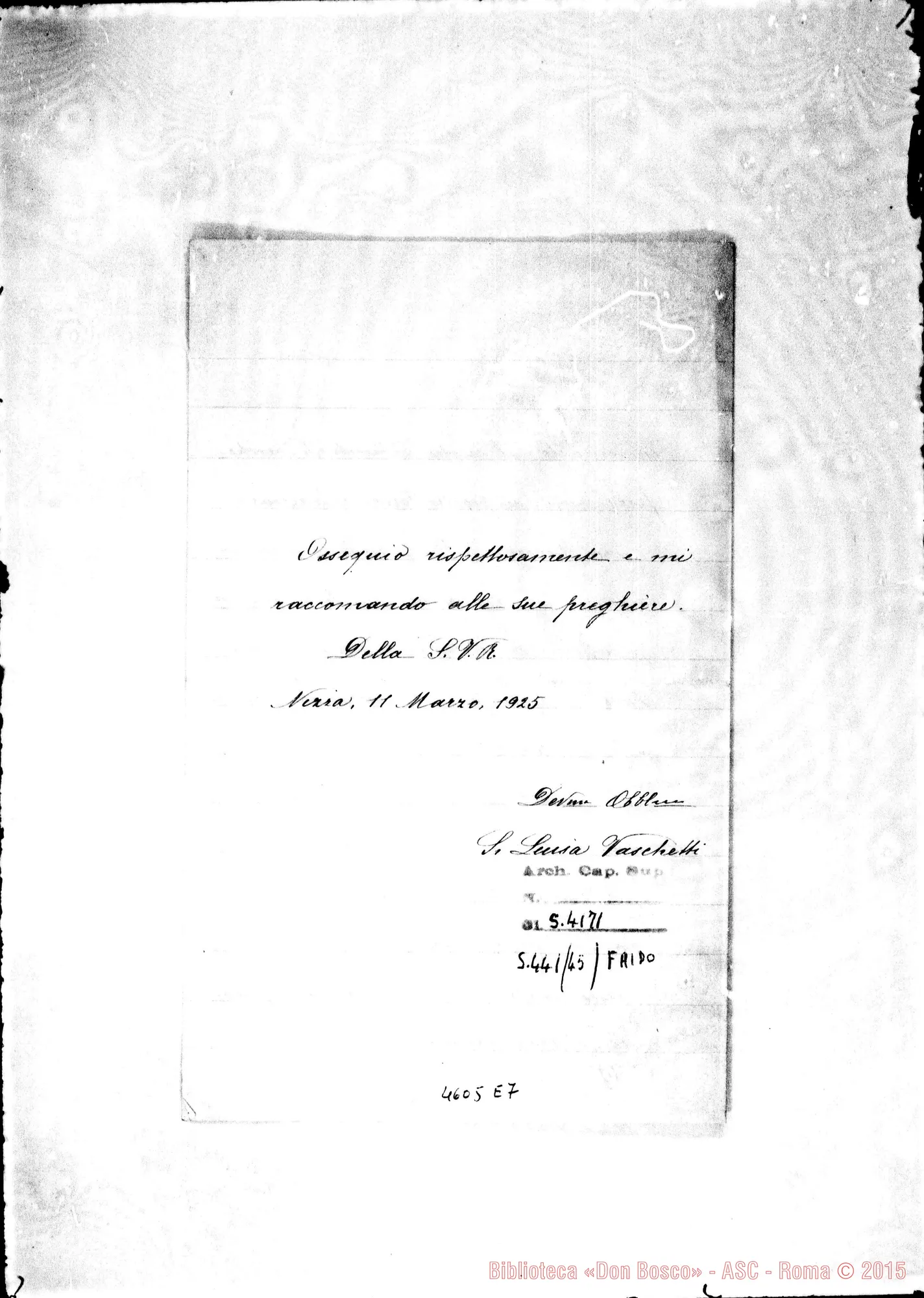 Fotogramma E 7 — « « « « Nizza Monf., 11-03-1925