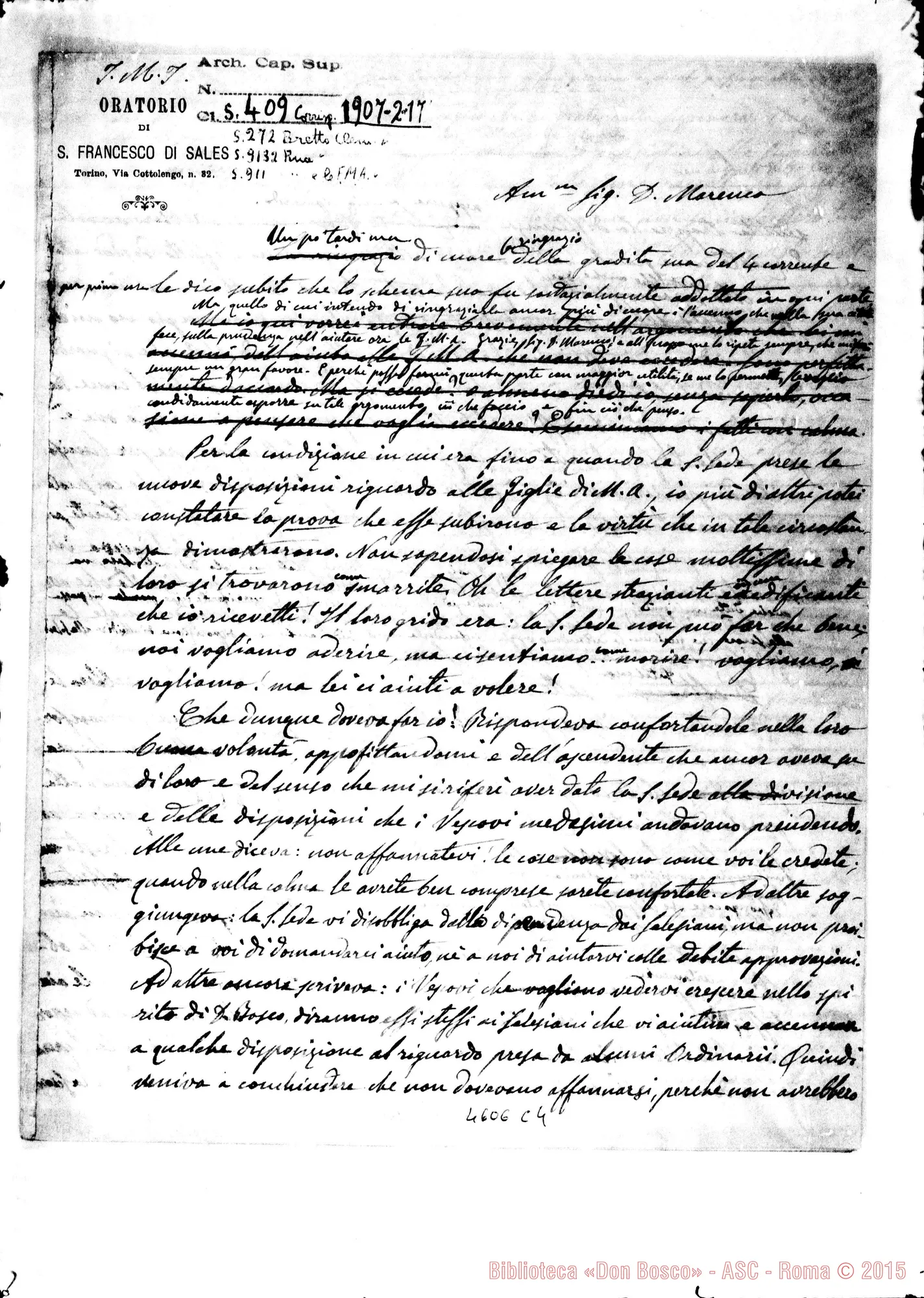 Fotogramma C 4 — Bretto Clemente, SDB-Marenco Giovanni, SDB. Torino, 17-02-1907
