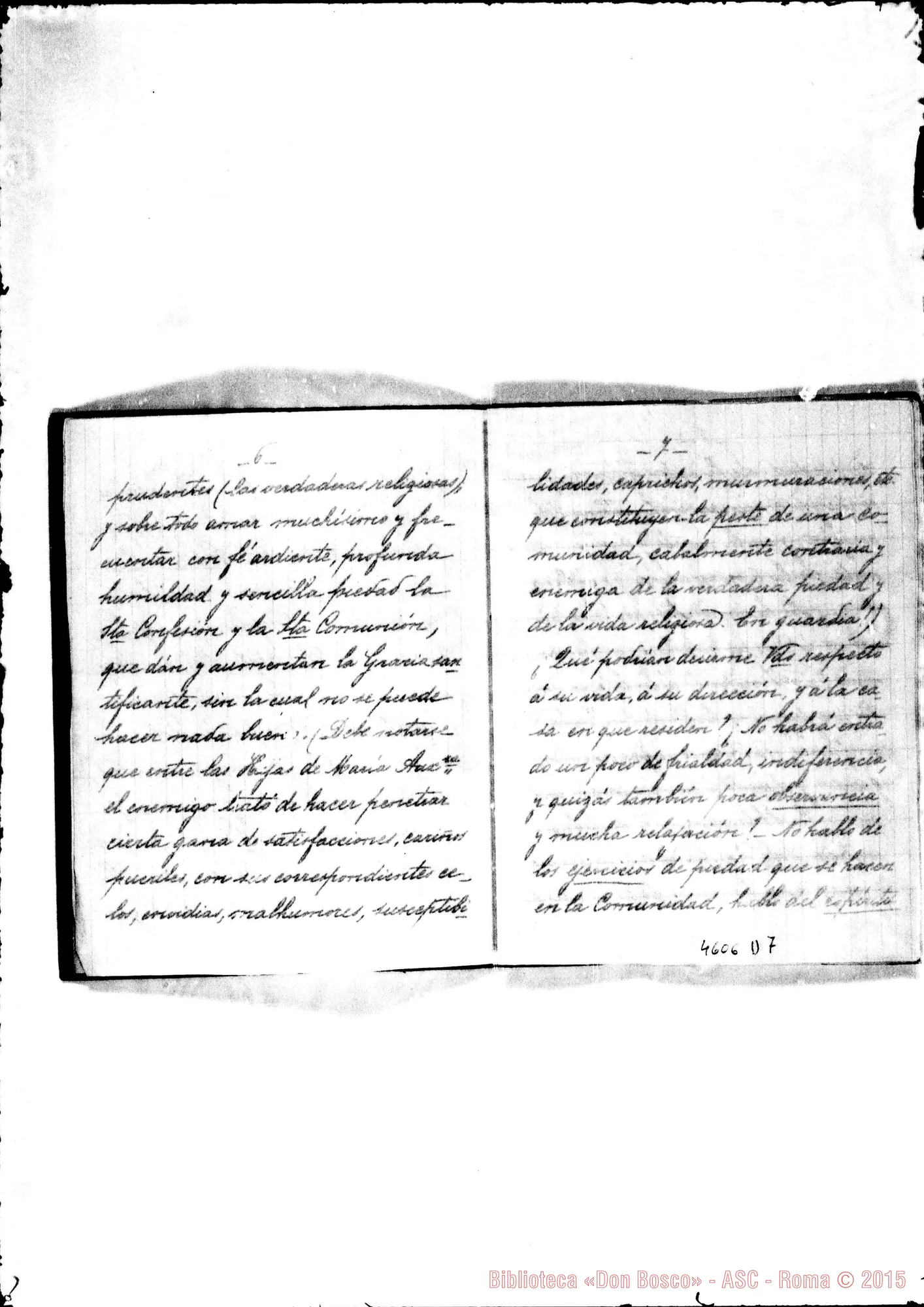 Fotogramma D 7 — Vespignani Giuseppe, SDB Ispettore d’America: lett. circolare alle F.M.A.. Buenos Aires, 7-11-1906