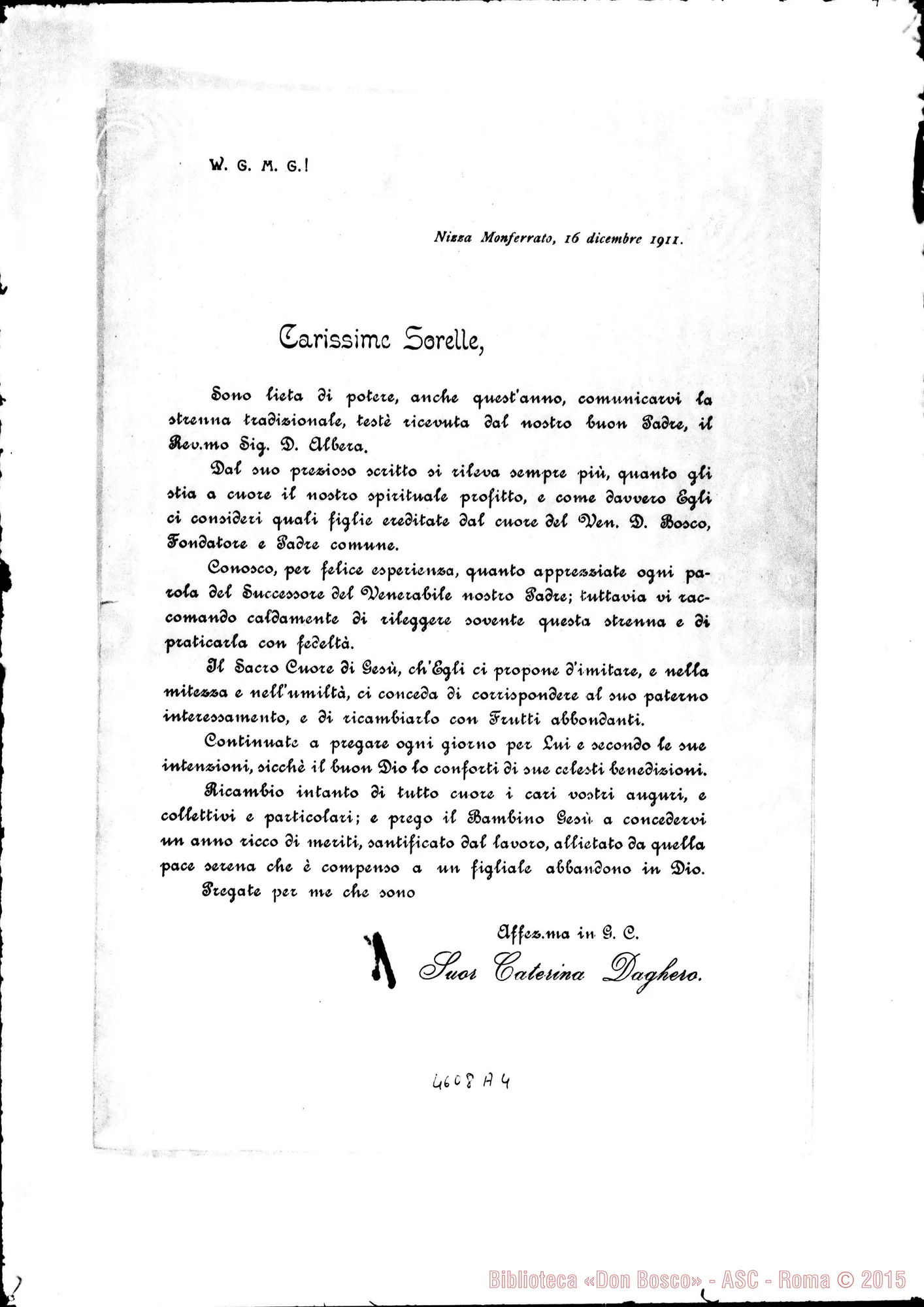 Fotogramma A 4 — 16-12-1911: Strenna: «Discite A me quia mitis sum et humilis corde, et…»