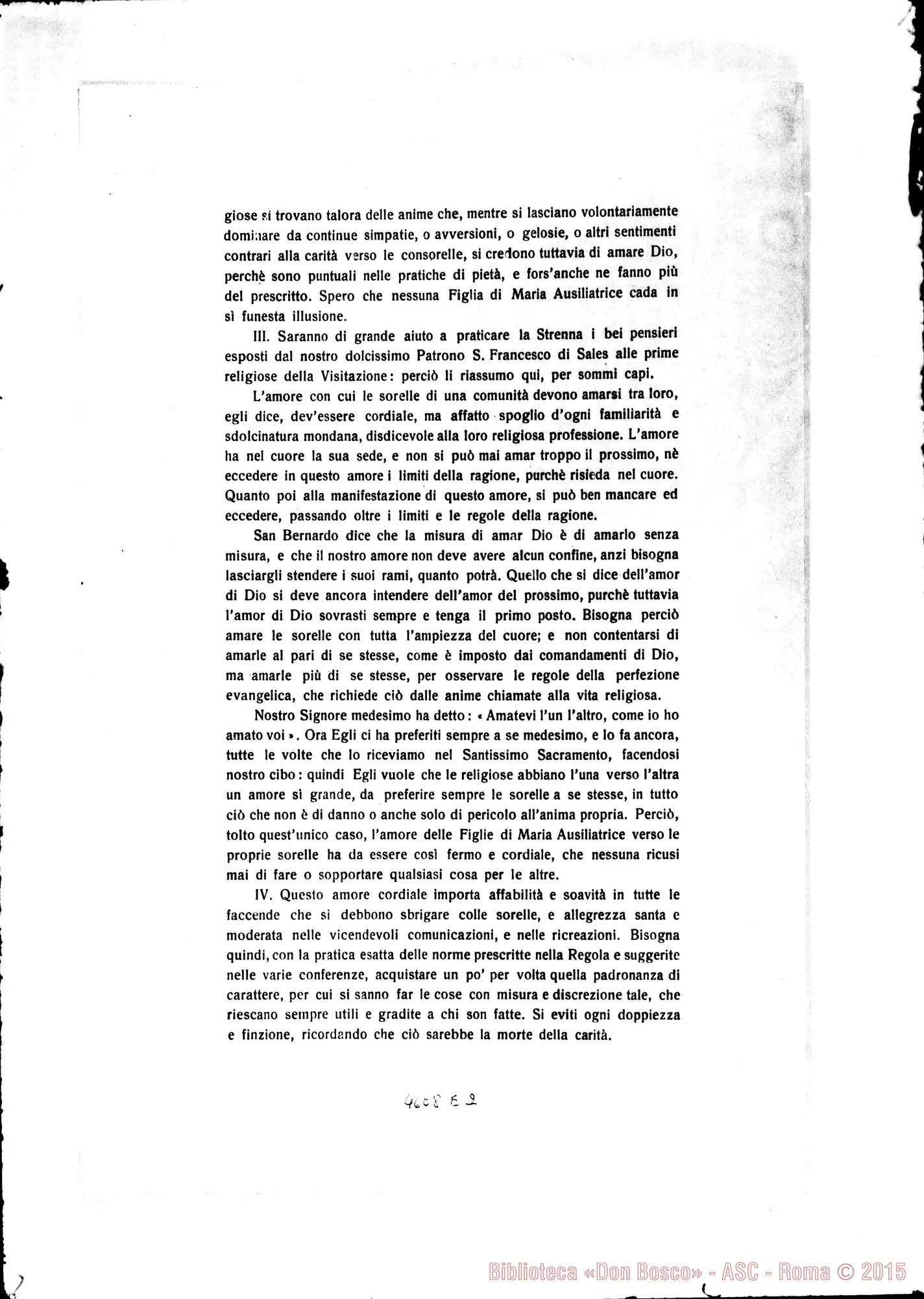 Fotogramma E 2 — 08-12-1922: Strenna: «Carità verso tutti, ma in modo particolare verso le sorelle con cui si convive»