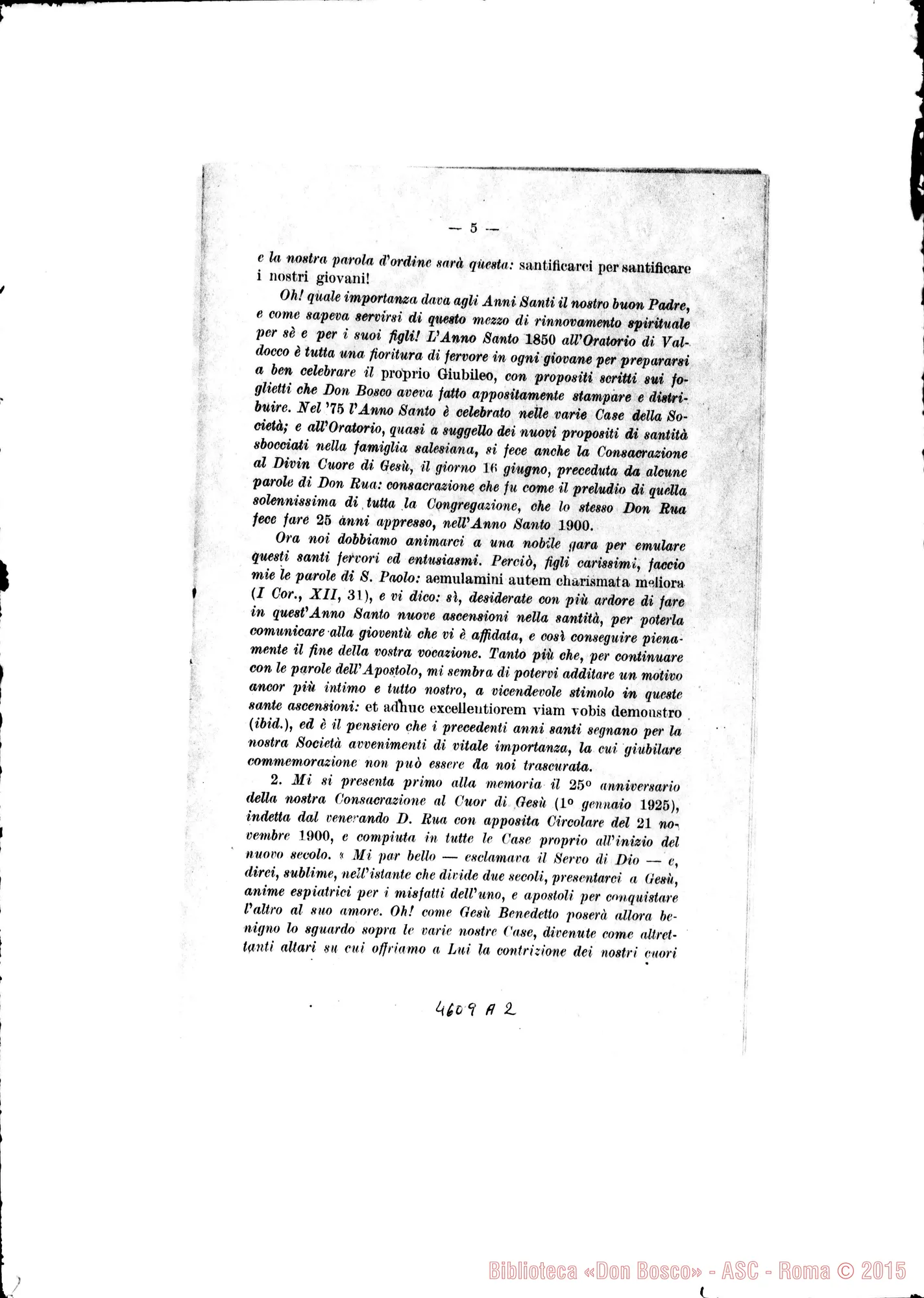 Fotogramma A 2 — 24-10-1924: Strenna: «Fare bene quotidianamente la meditazione… Crescere nella divozione Gesù Sacramentato…»