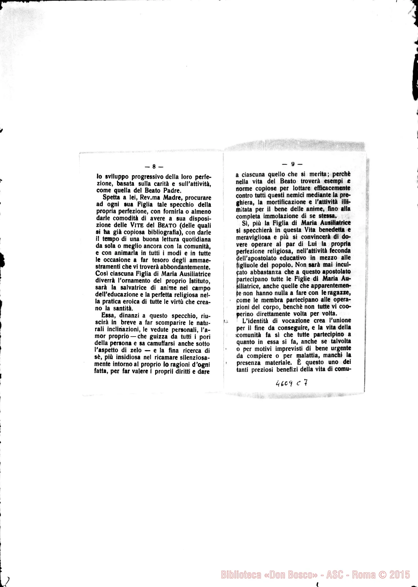 Fotogramma C 7 — 24-12-1929: Strenna: «Unione con Dio sulFesempio del nostro Beato D. Bosco»